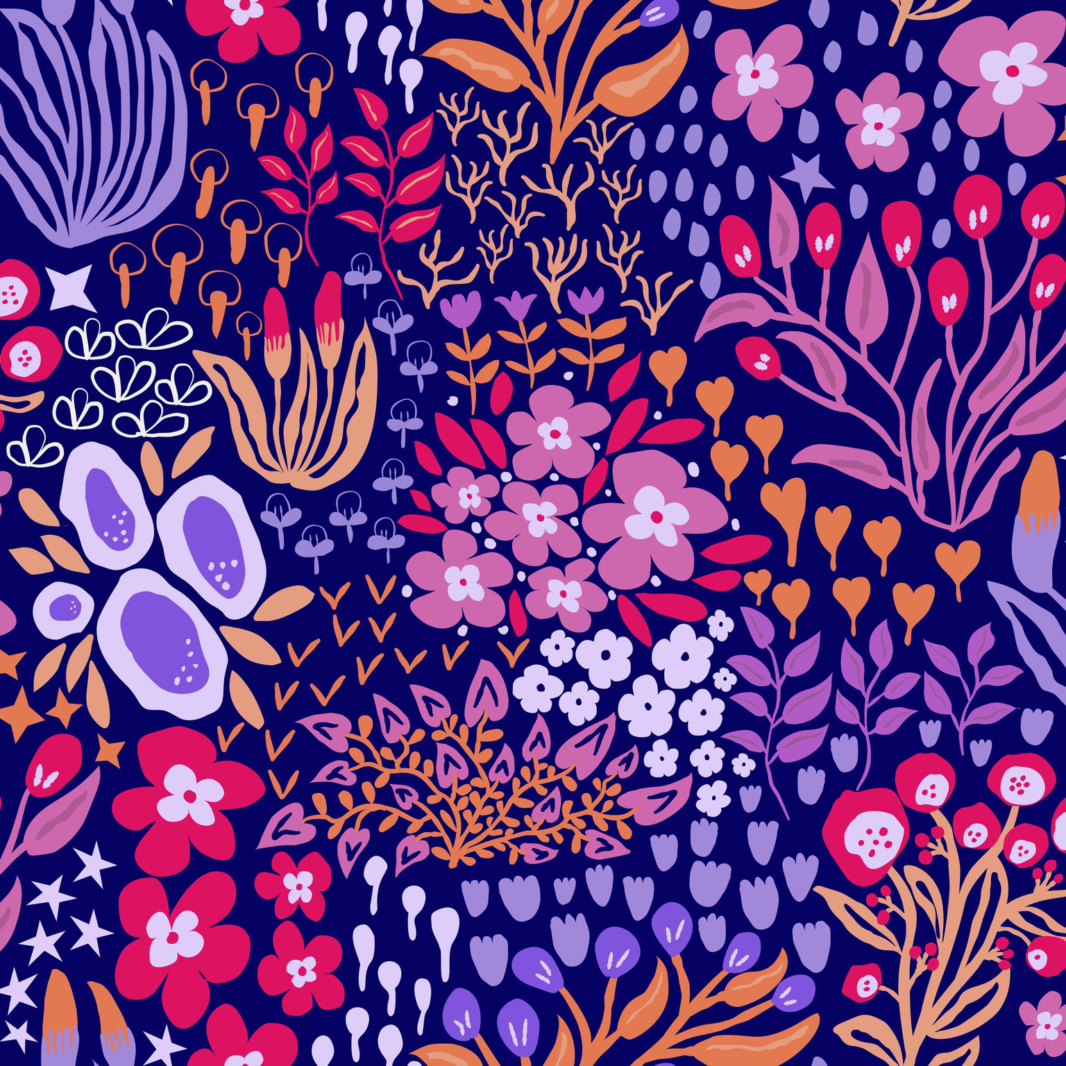 Ditsy Floral Half Drop in Affinity Designer 2 - image 3 - student project