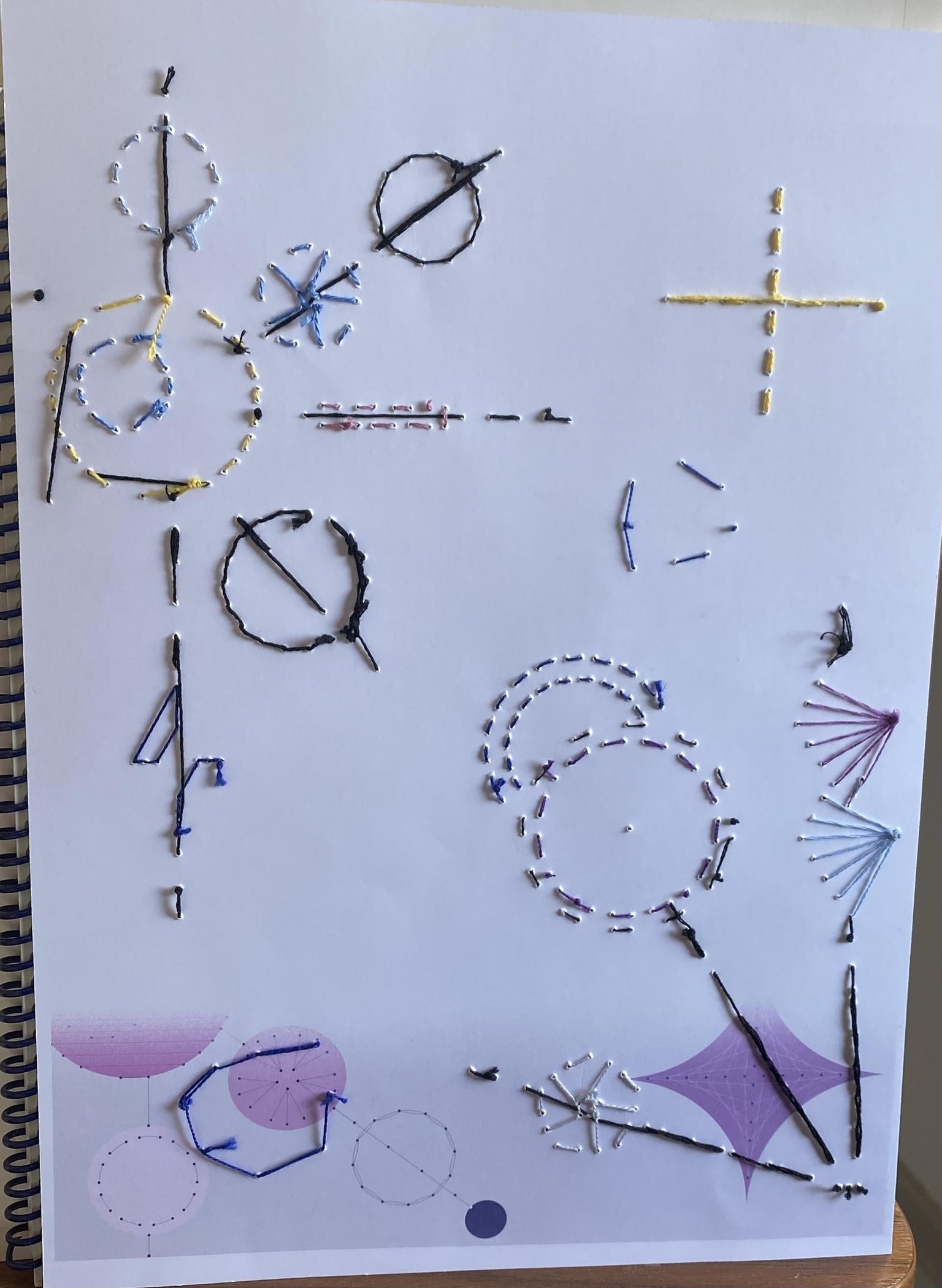 My Mid-Century Paper Embroidery Project - image 3 - student project