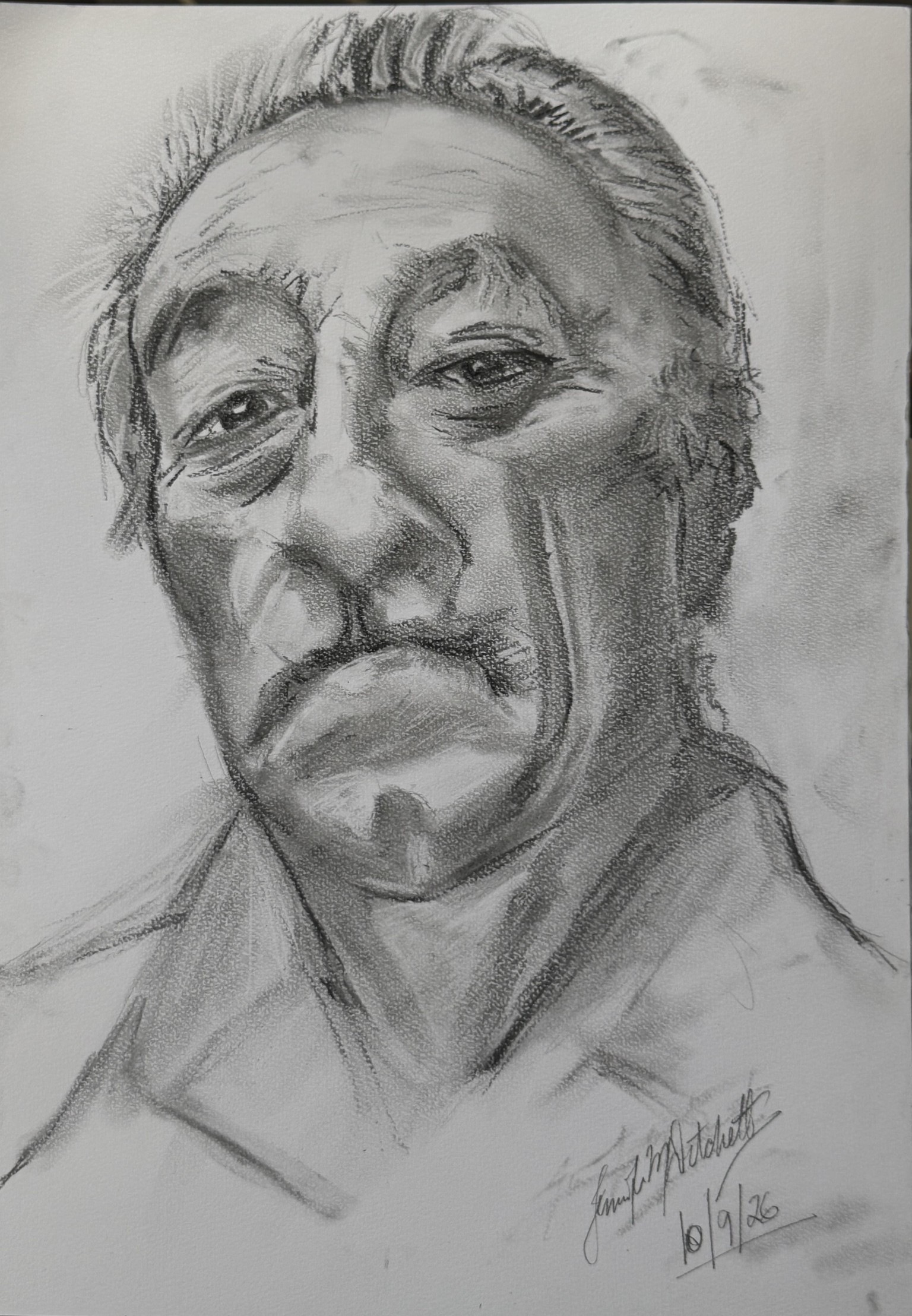 Loose charcoal drawing - image 2 - student project