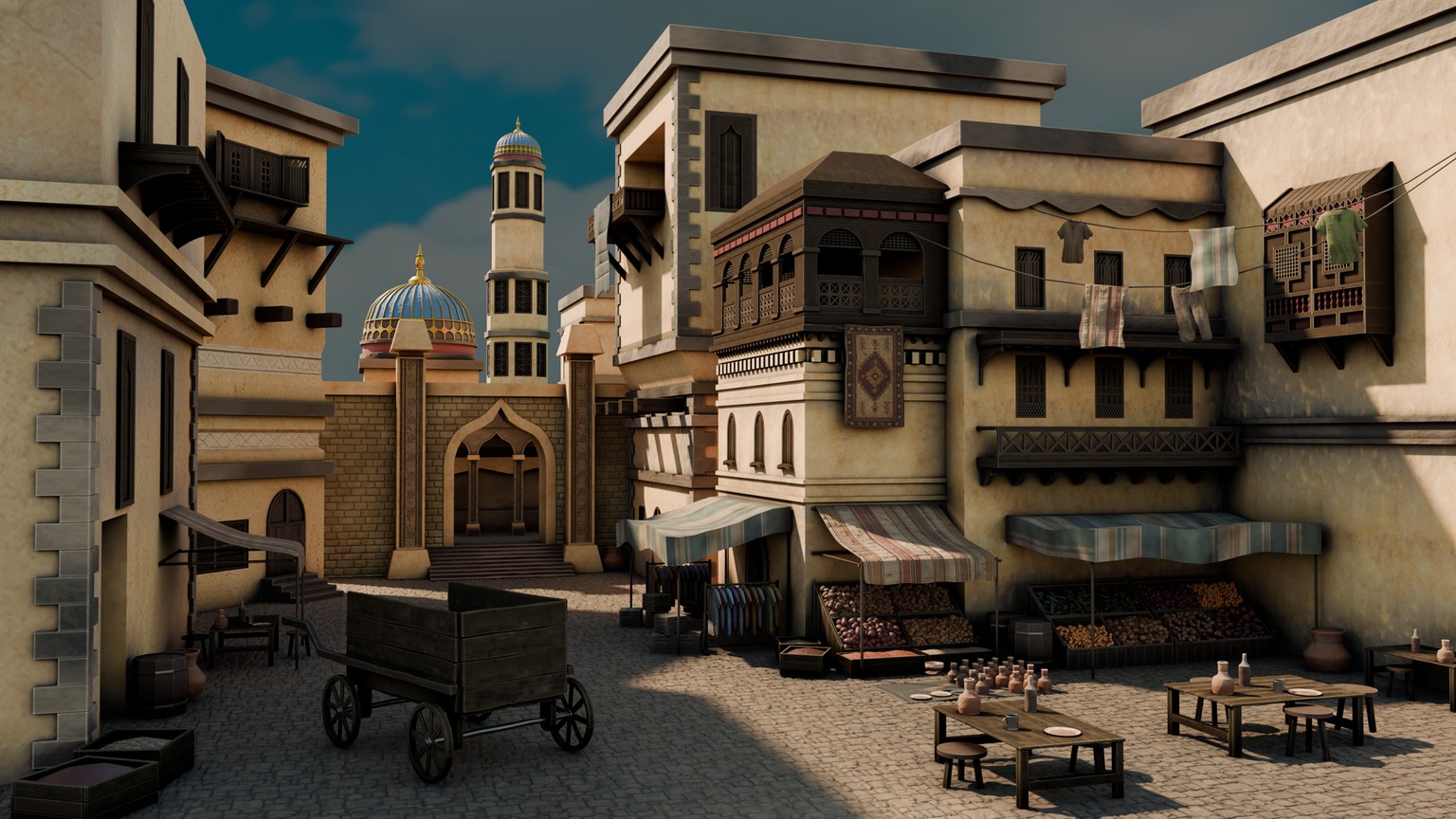 Stylized Arabian Market - image 1 - student project