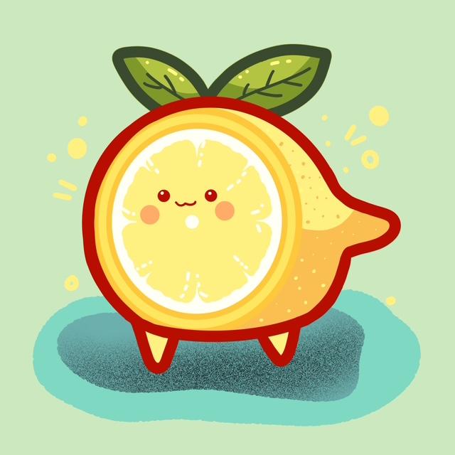 Kawaii Lemon Pattern - image 1 - student project