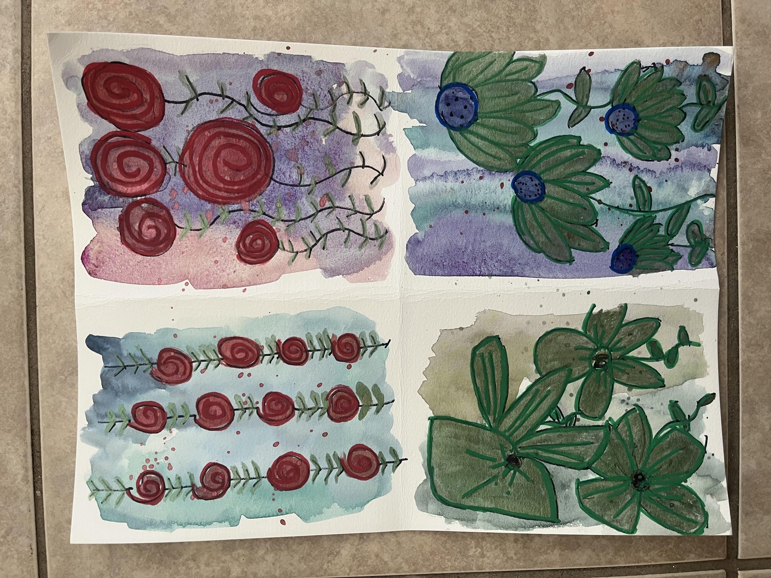 Watercolor botanicals - image 1 - student project