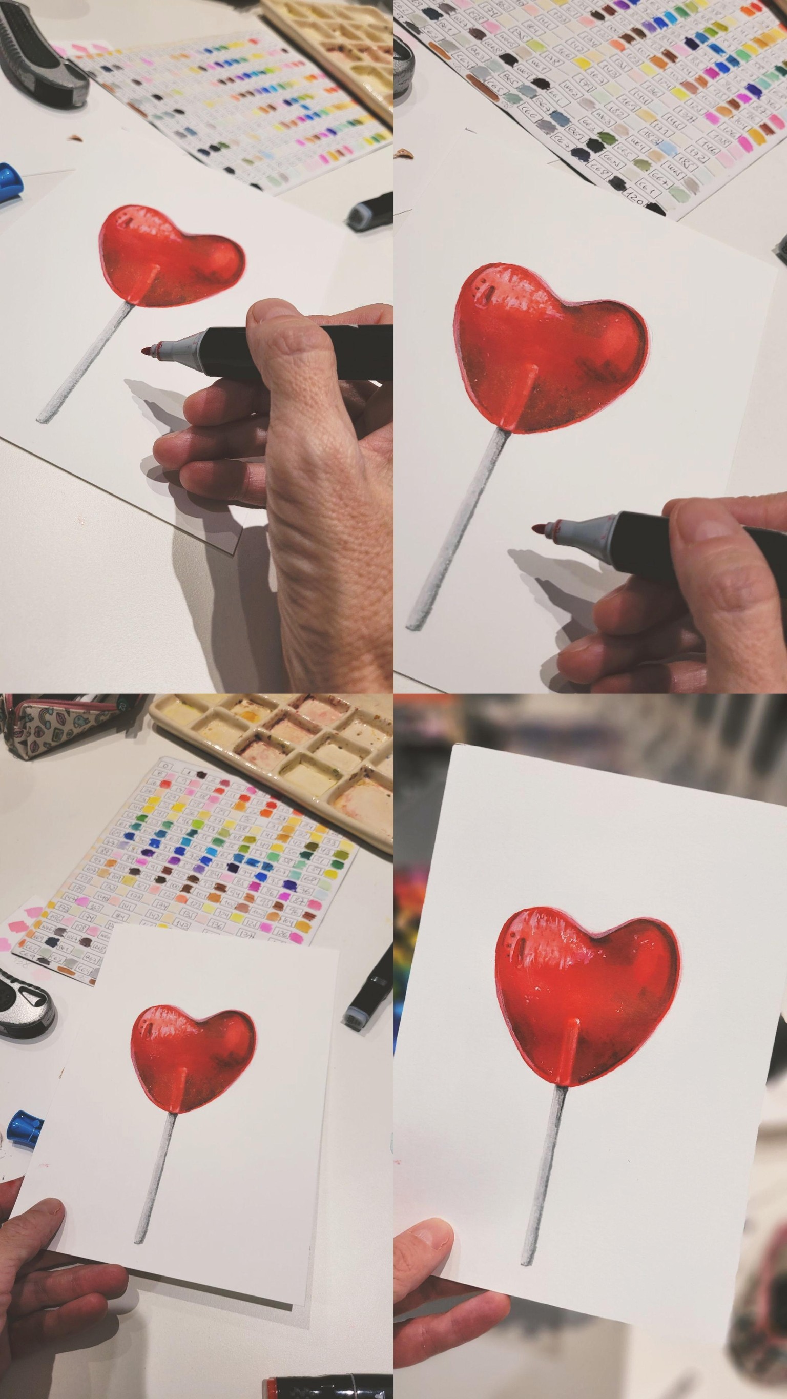 Paleta de caramelo con forma de corazón - image 1 - student project