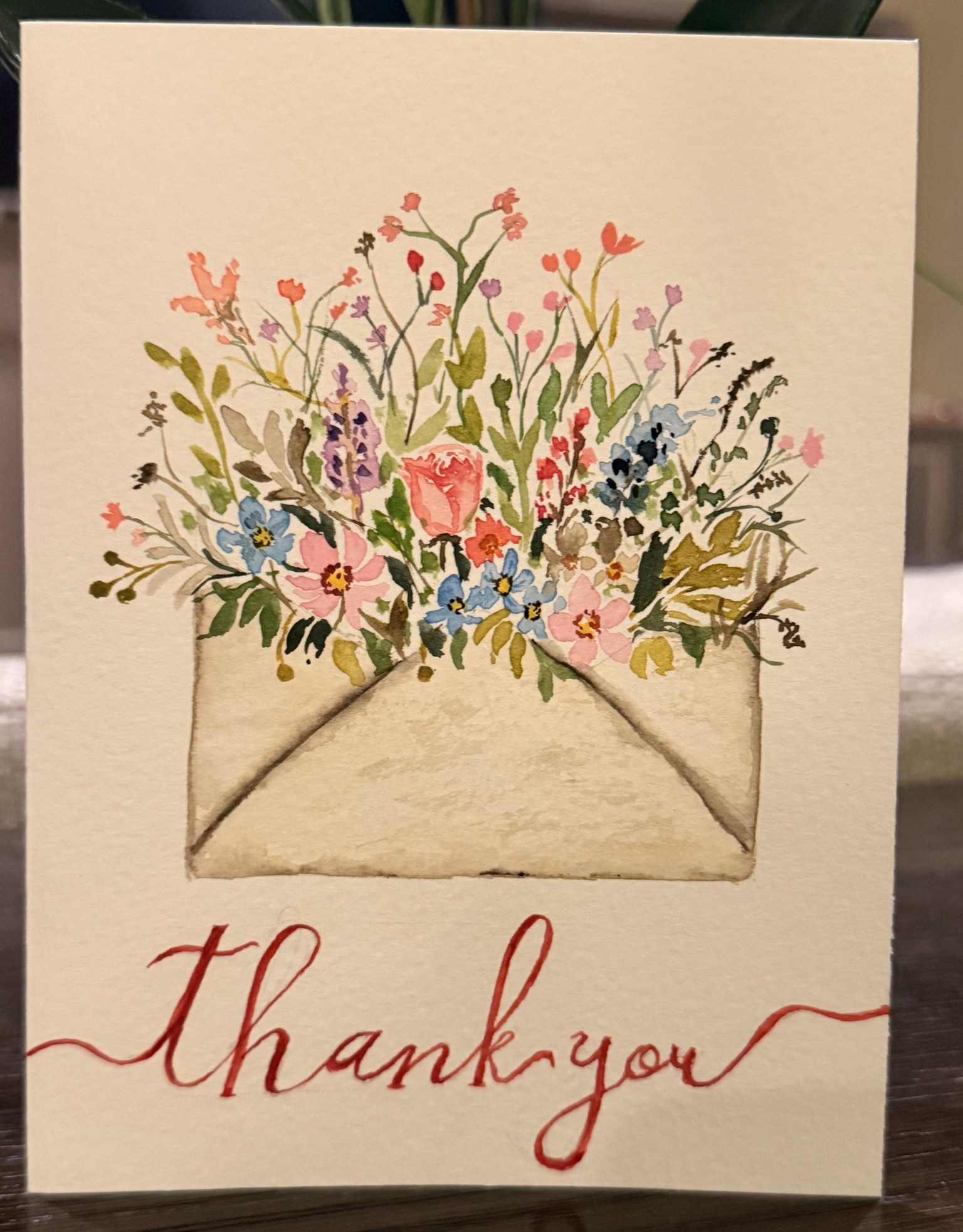 Paint Dainty Watercolor Florals in a Vintage Envelope: A Calm & Creative Project - image 1 - student project