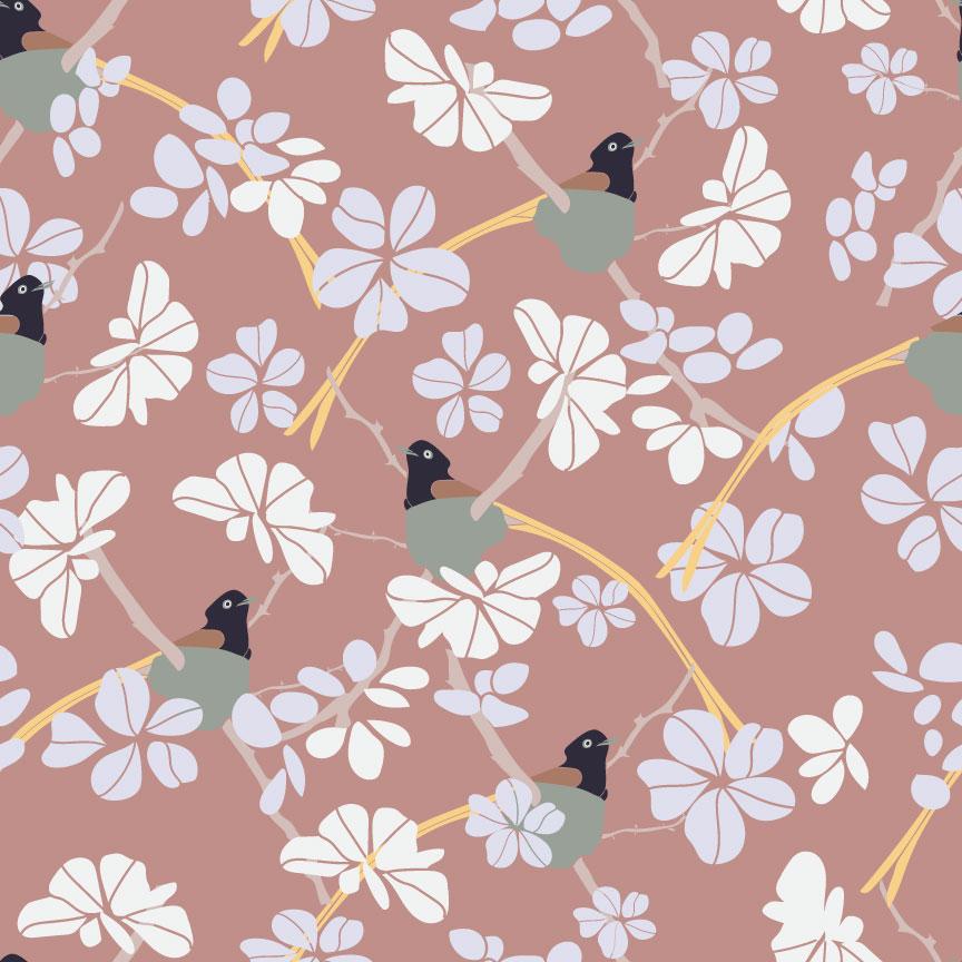 Paradise Flycatcher pattern recoloured - image 1 - student project