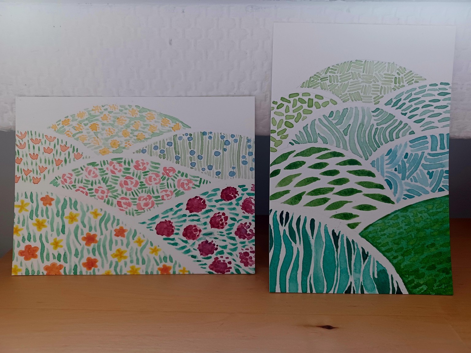 Watercolour Hills/ Flower Field - image 1 - student project