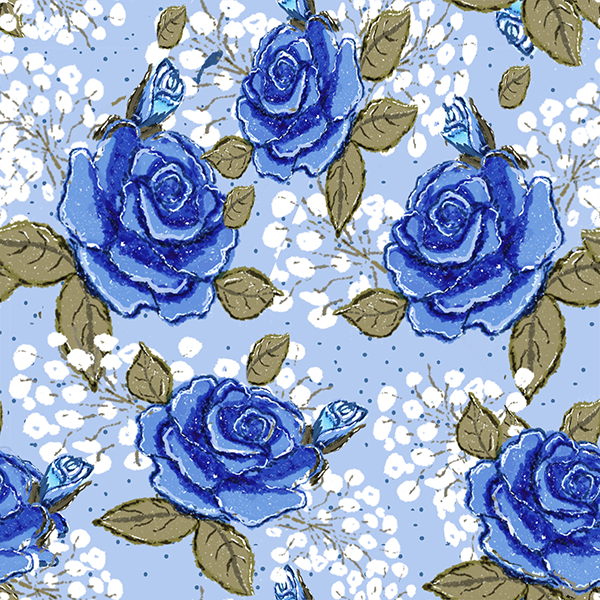 Rose and Baby's Breath Trellis. - image 2 - student project