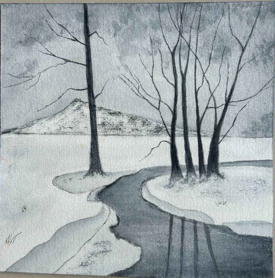 Watercolor winter moodboard - image 2 - student project