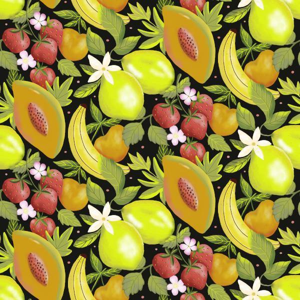 Tropical Fruit Pattern - image 2 - student project