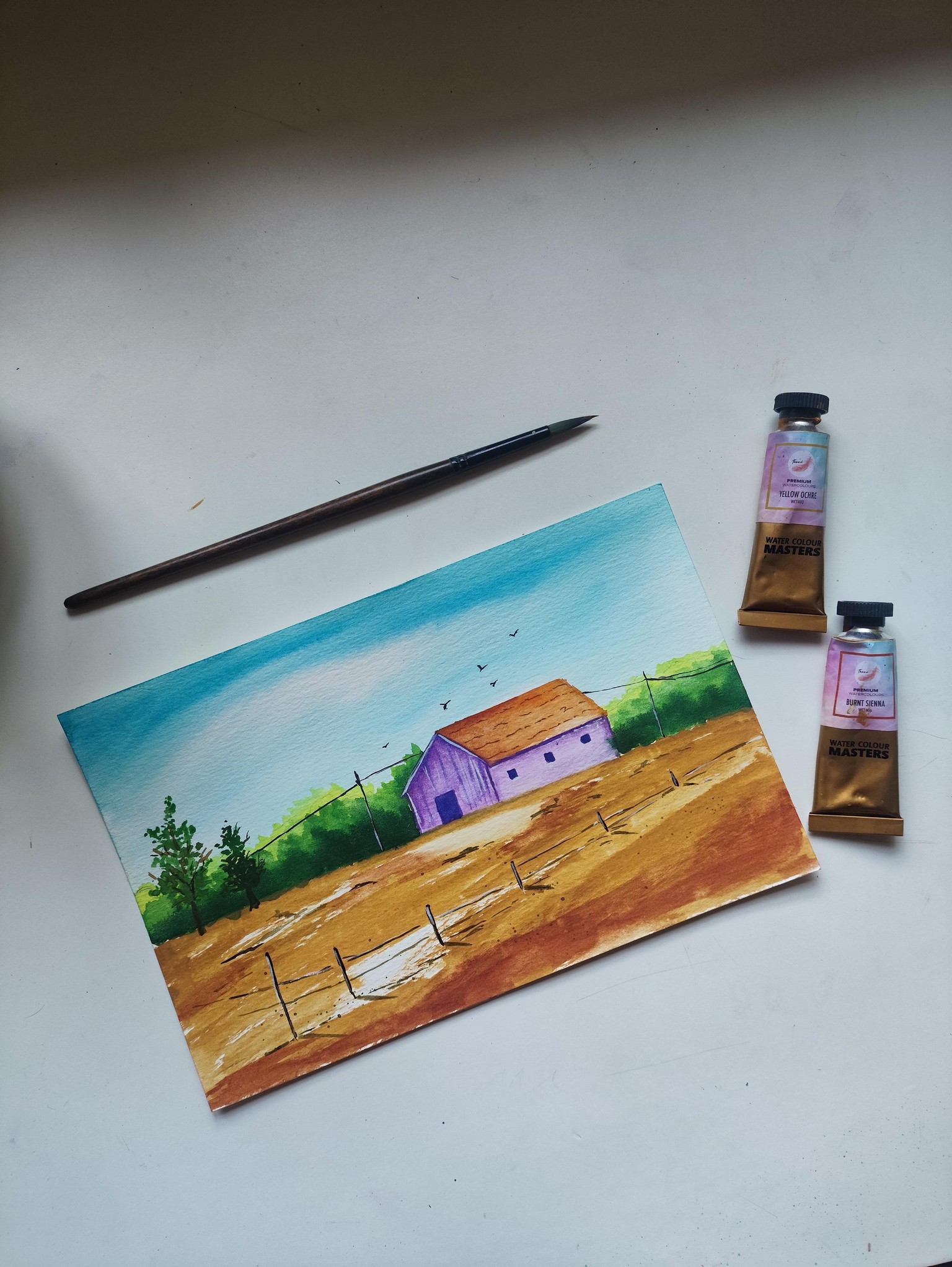 Watercolor landscape - image 1 - student project