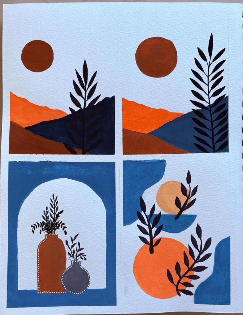 Boho Style Painting with Rutvik - image 1 - student project