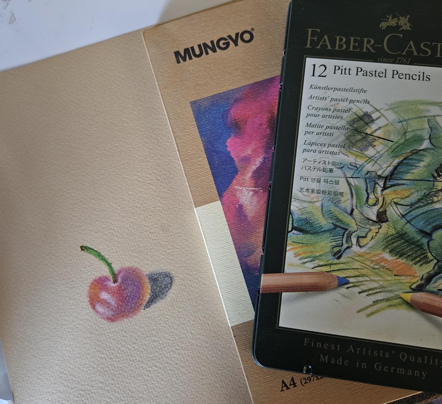 Cherry pastel pencils - image 1 - student project