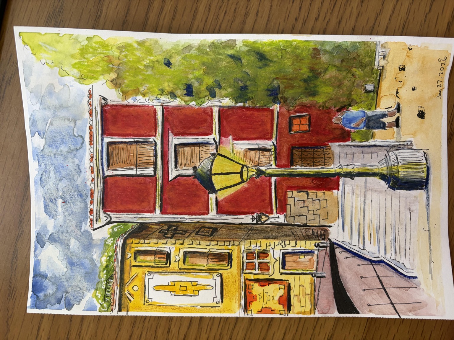Urban Sketching in Ink & Watercolor - image 1 - student project