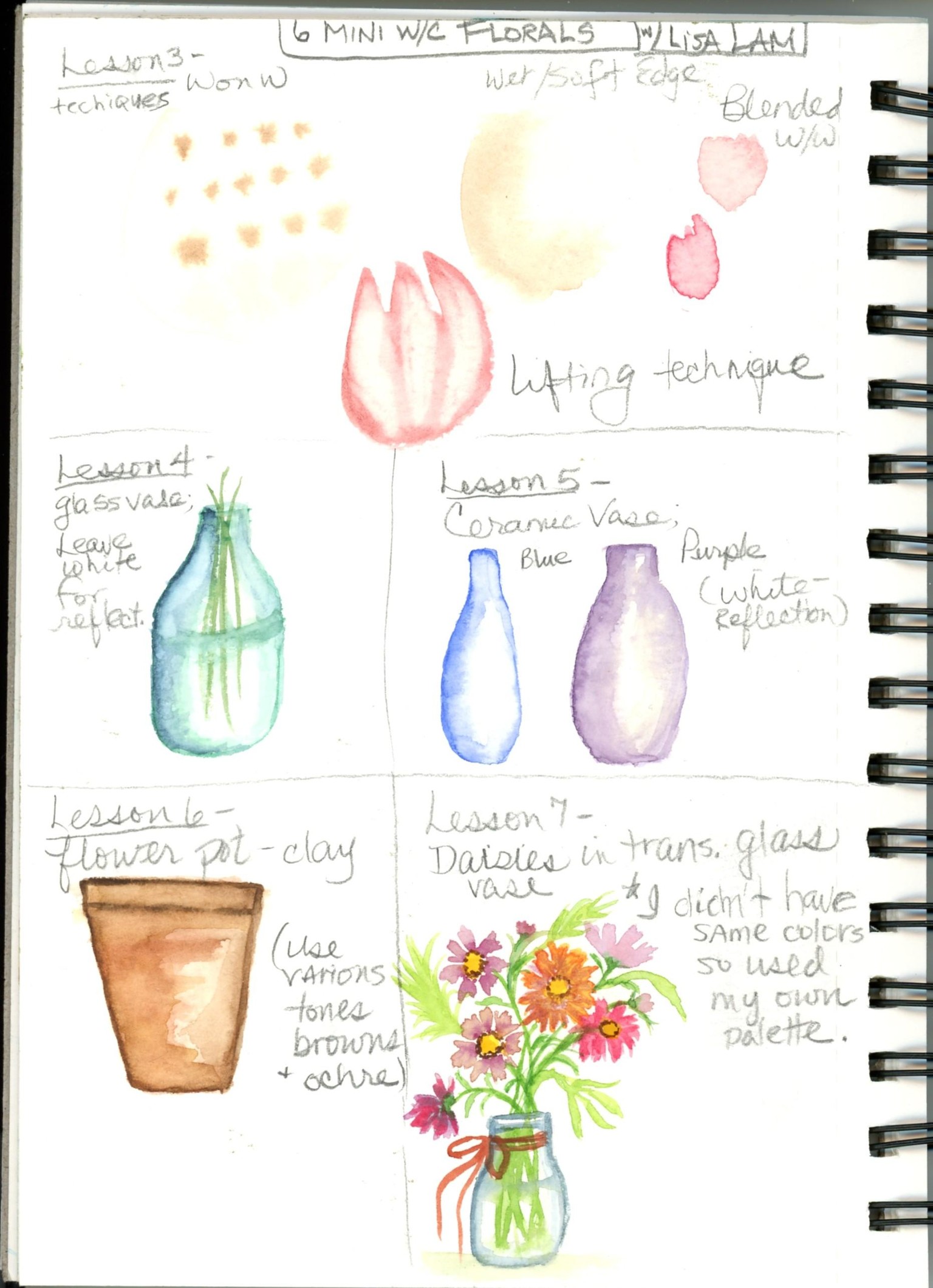 Mini Watercolor Florals with Lisa Lam! - image 1 - student project