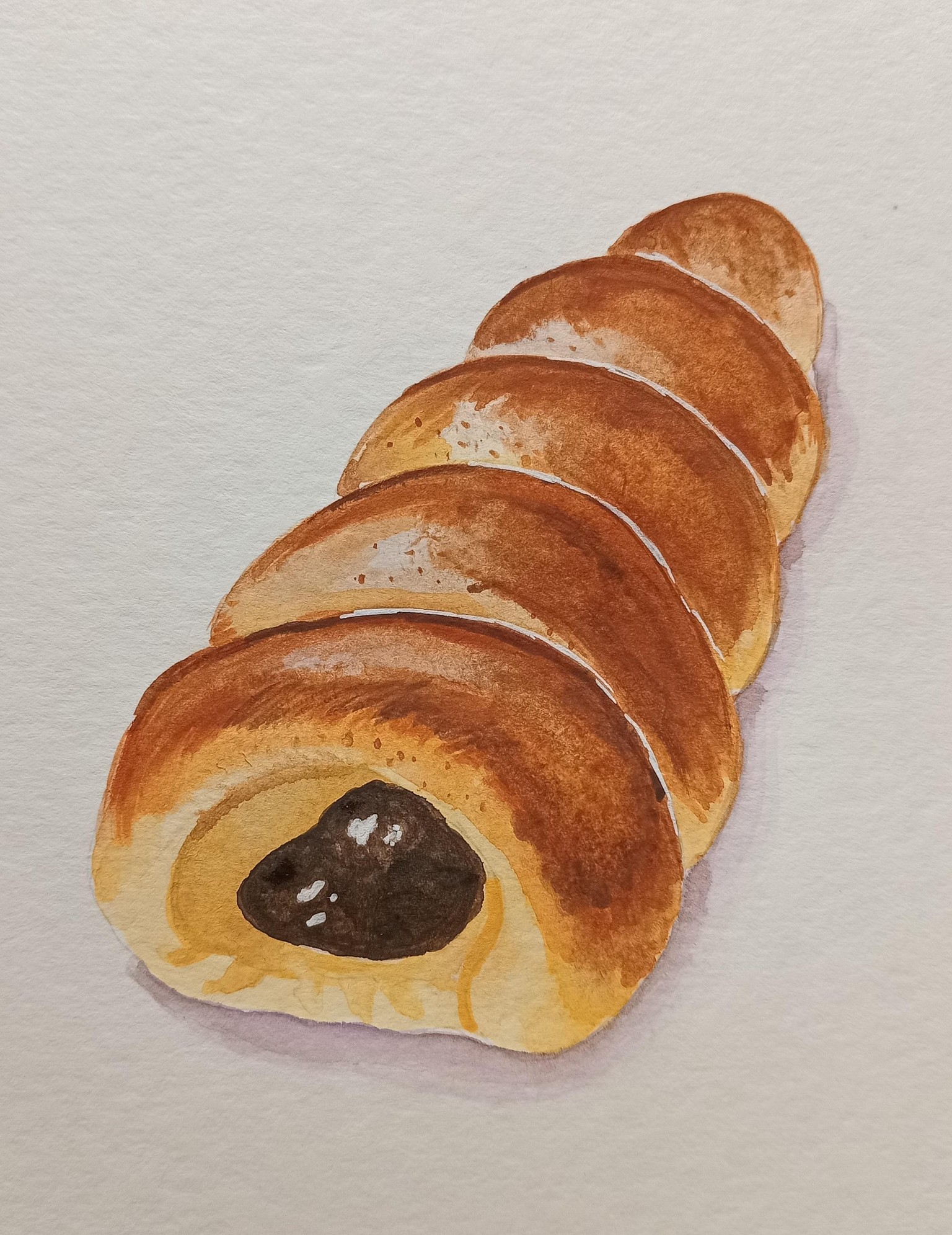 Chocolate filled pastry in cold pressed paper - image 1 - student project