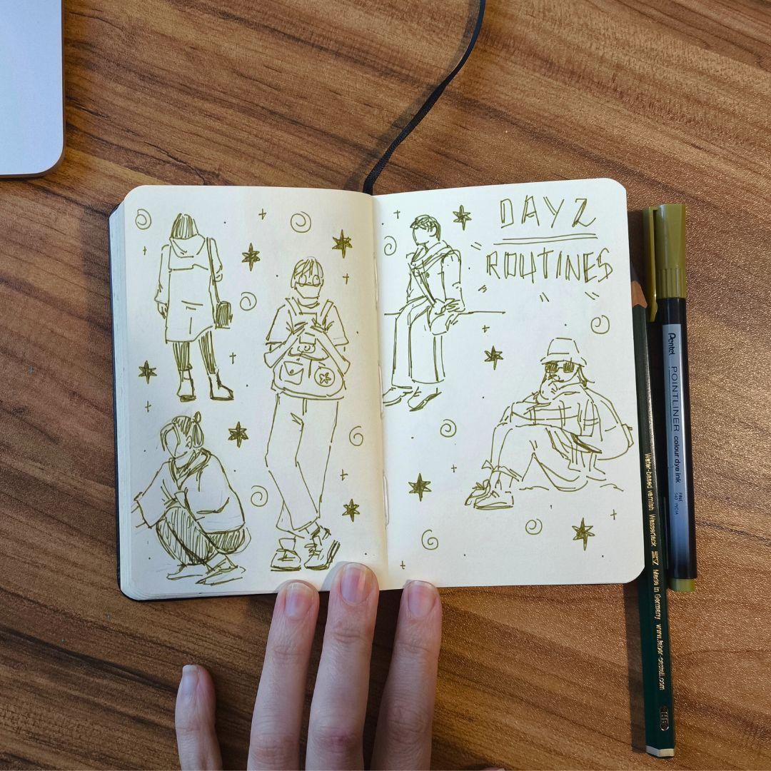 My 3 Days of Sketching People 👀 - image 2 - student project