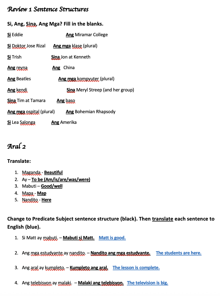 Filipino: Nouns, Adjectives, and Verbs - image 5 - student project
