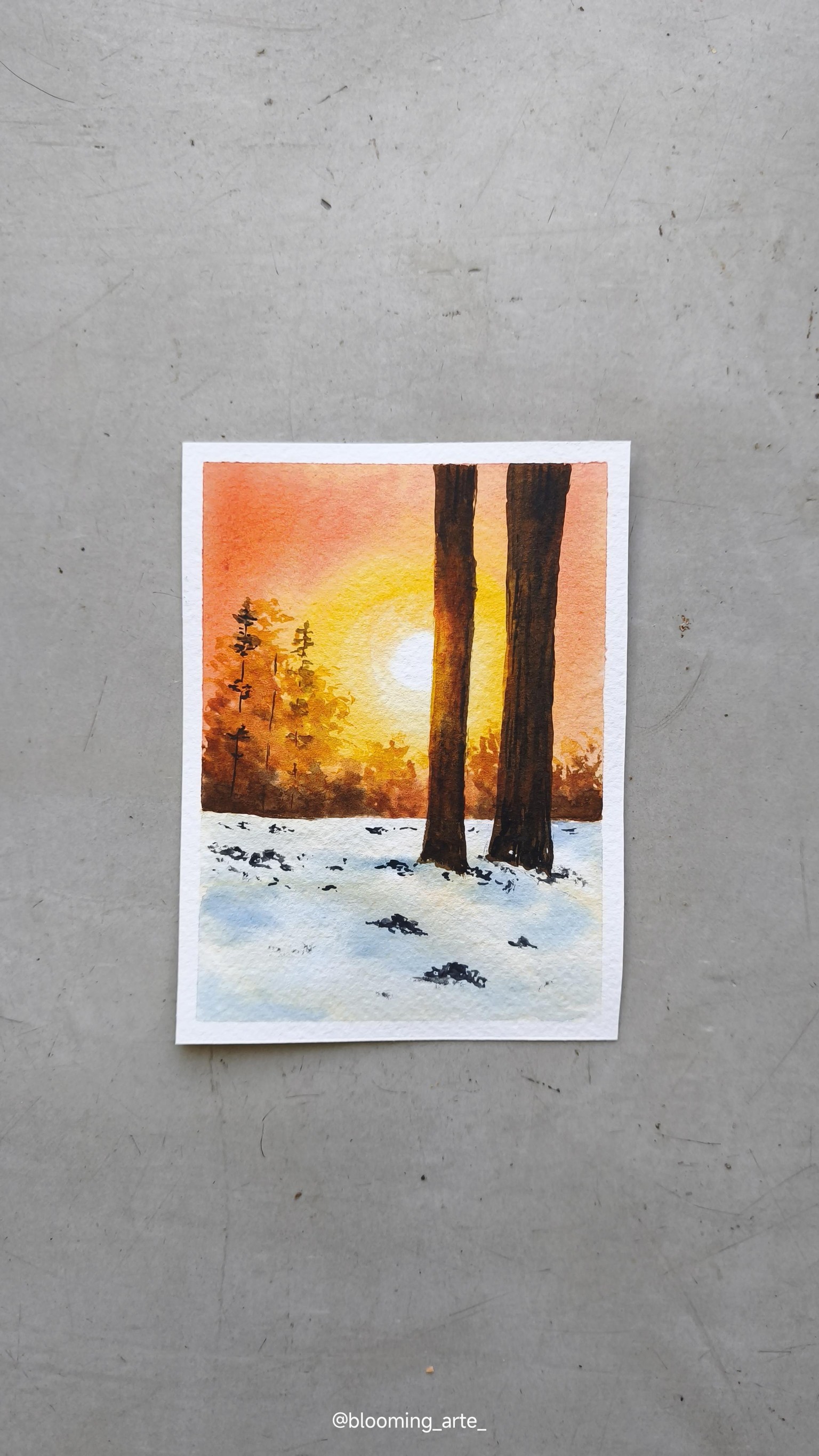 Soft & Dreamy Winter Landscapes – A 10 Day Watercolor Journey - image 1 - student project