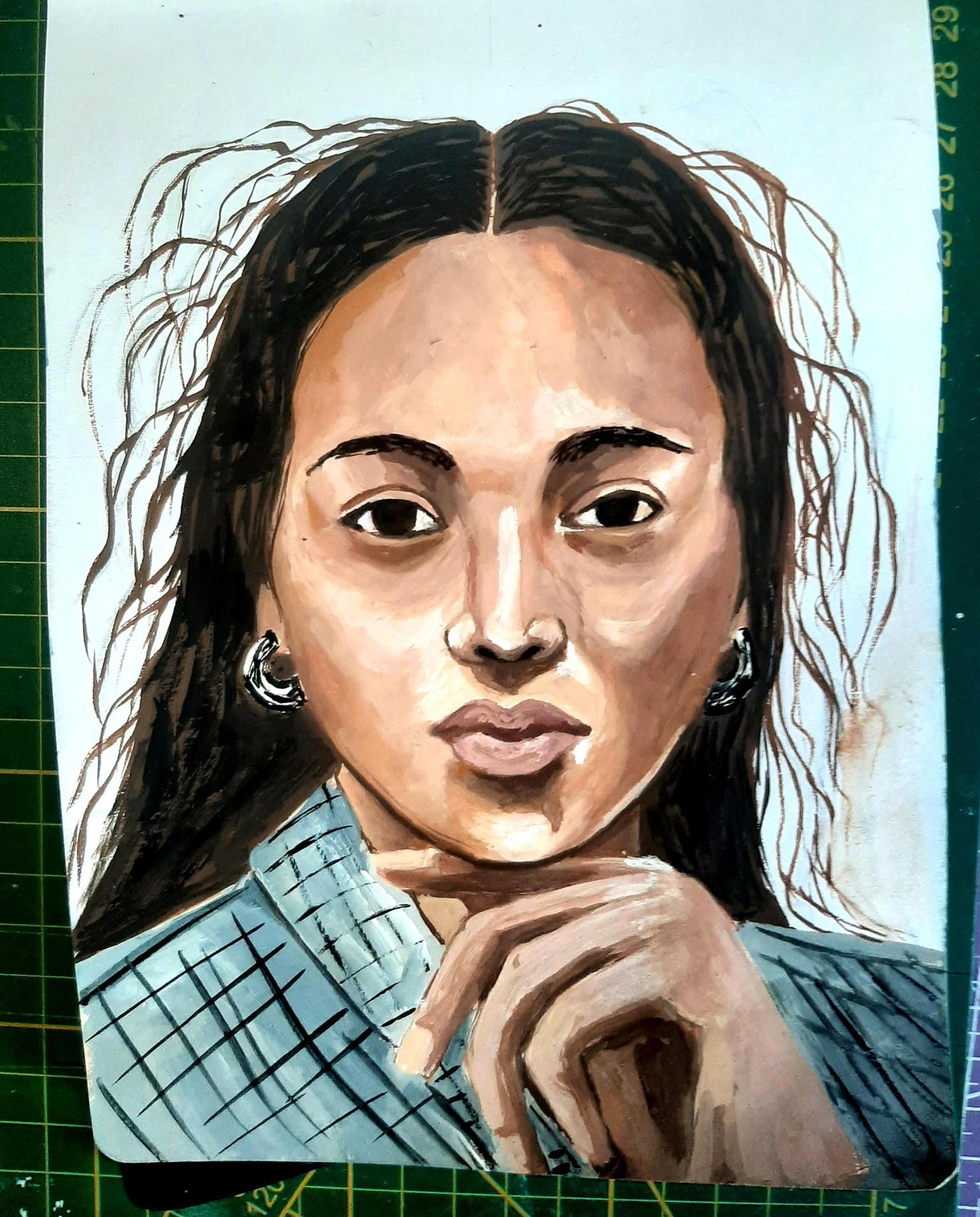 Portrait à la gouache défi 1 - image 1 - student project