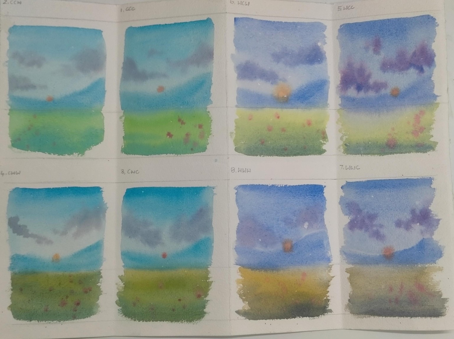 limited color pallete chart and mini landscape studies - image 3 - student project