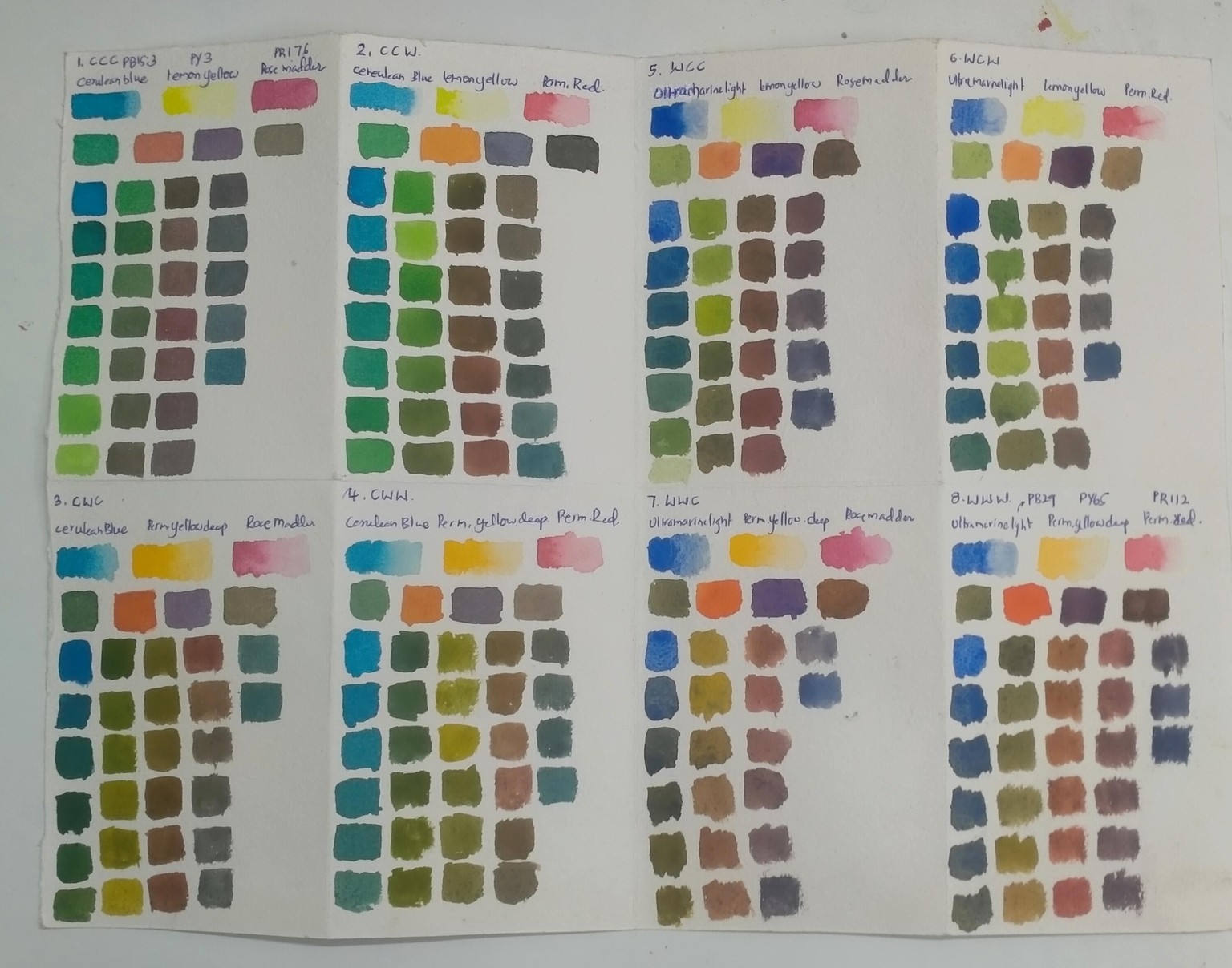 limited color pallete chart and mini landscape studies - image 2 - student project