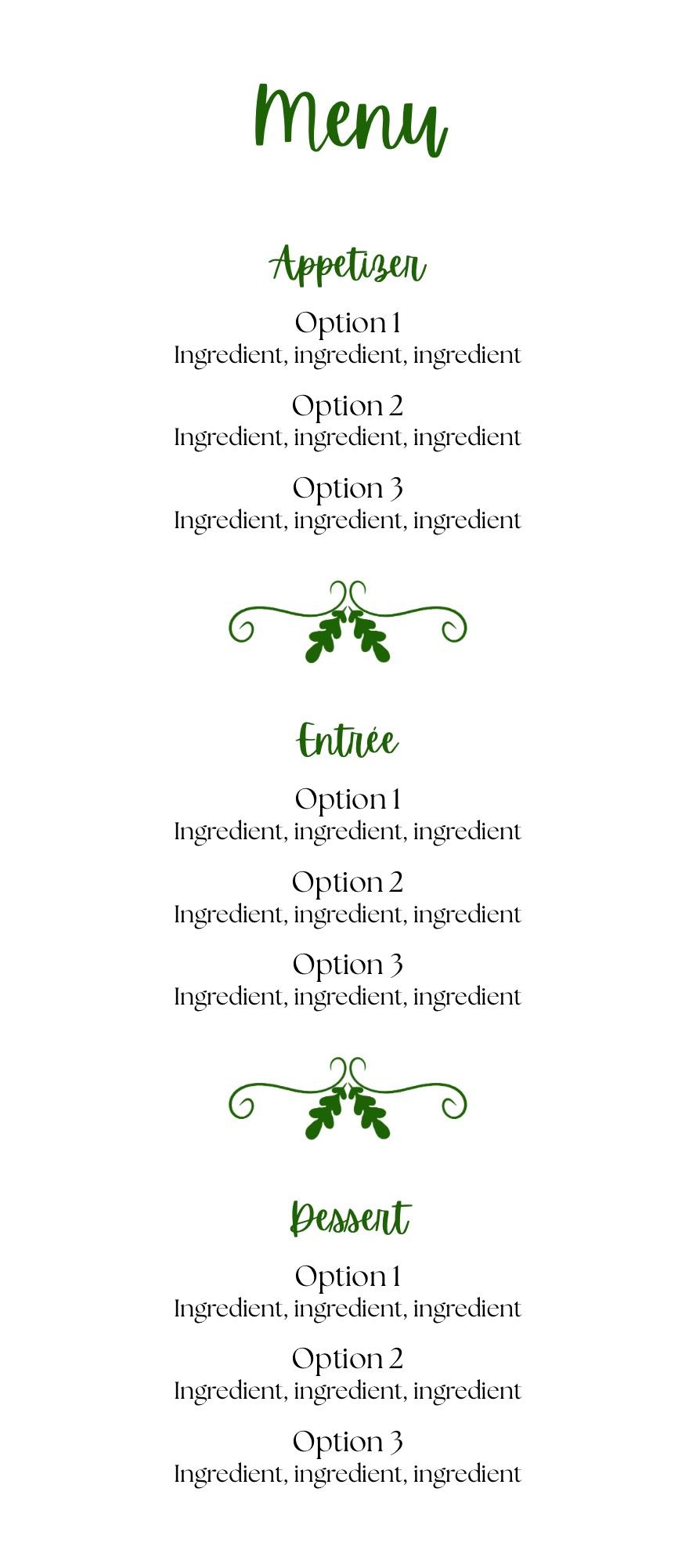 Menu - image 1 - student project