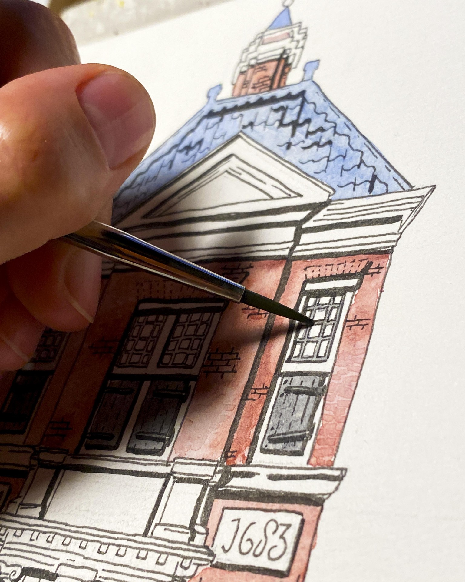 Urban Sketching: Jan Pesijnshof - image 5 - student project