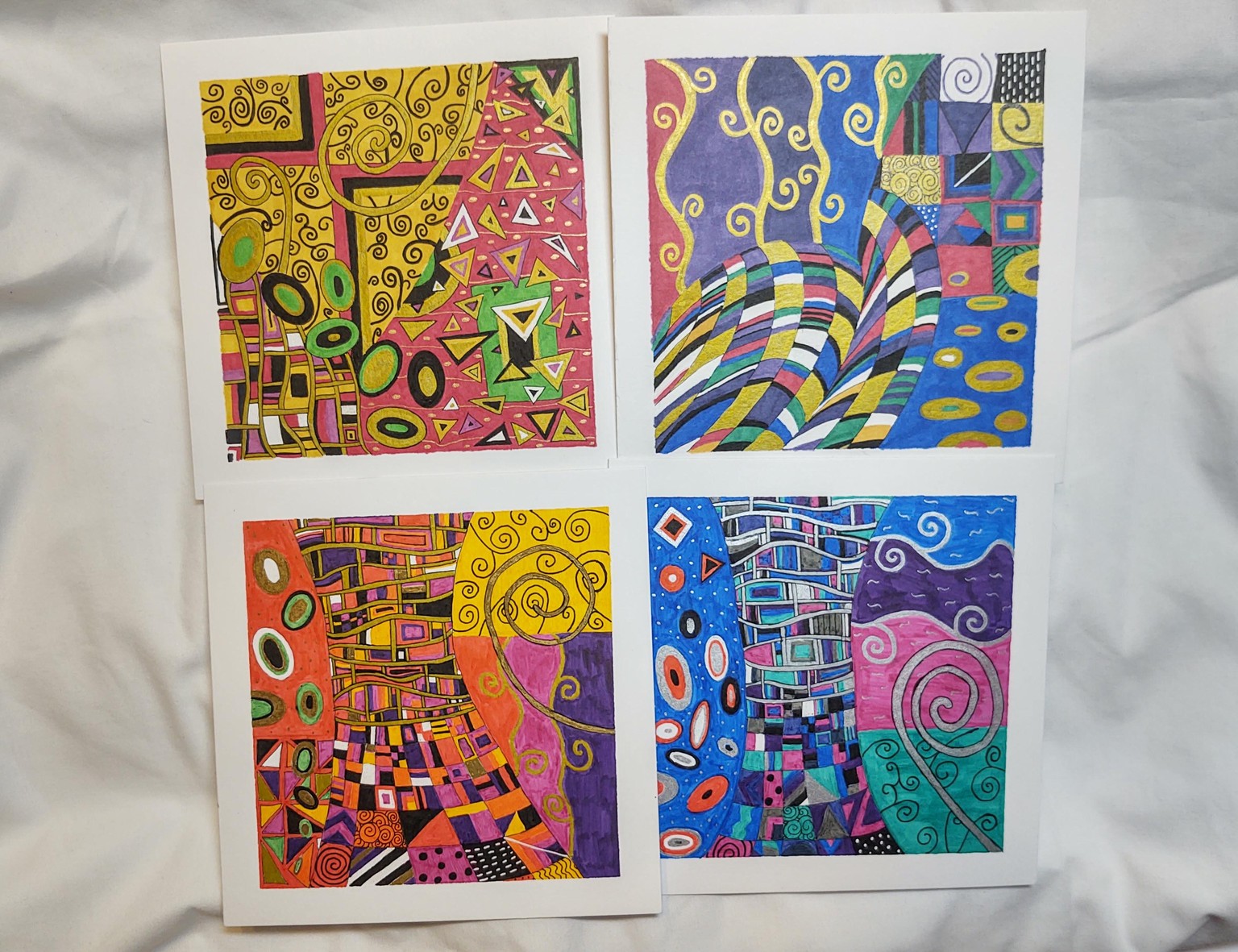 Klimt Inspired Zentangle Art - image 1 - student project