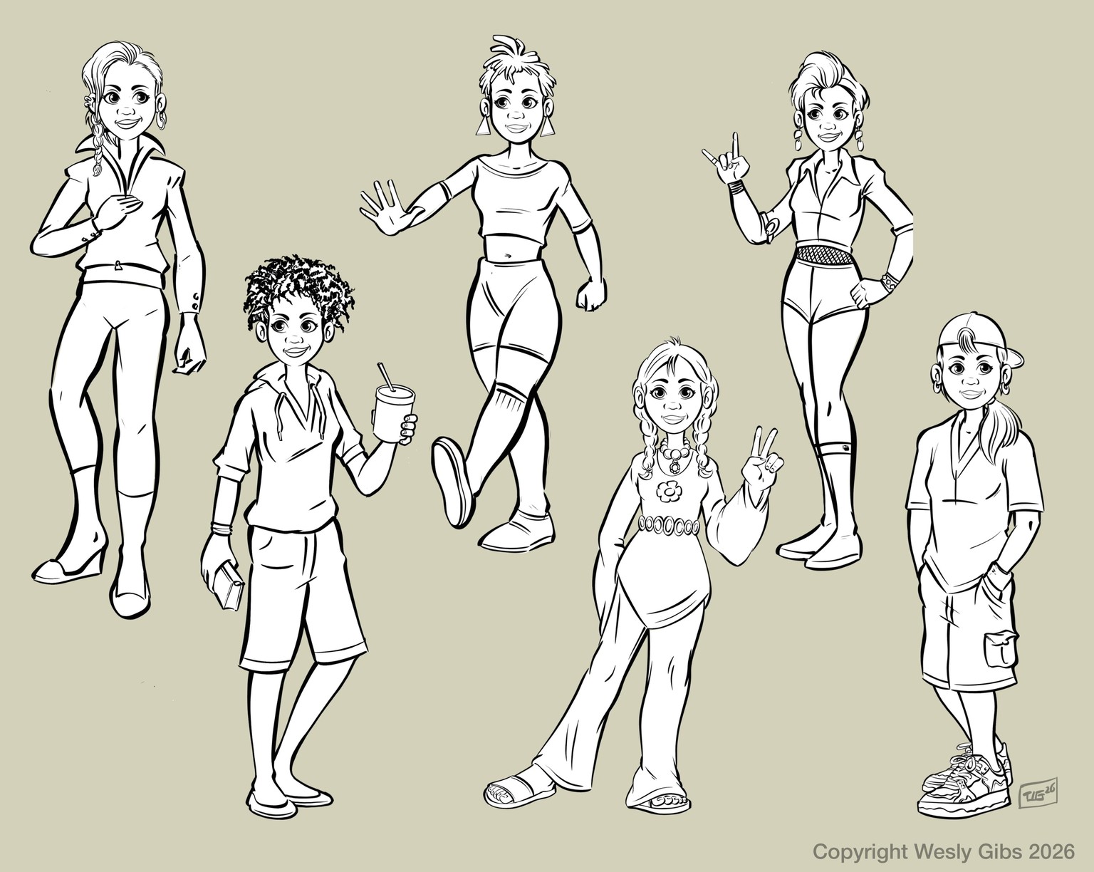Female body poses - image 1 - student project