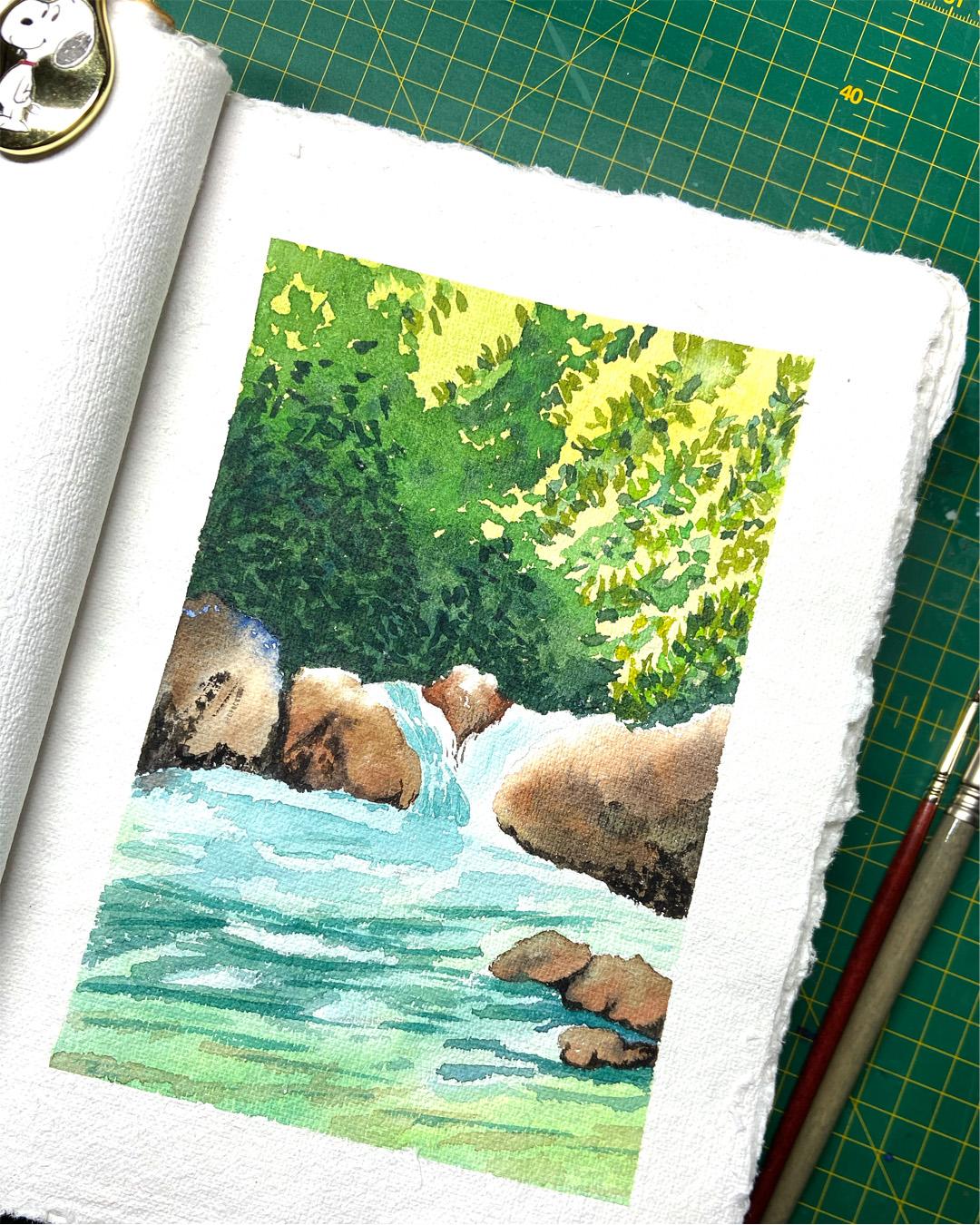 Forest waterfall - image 1 - student project