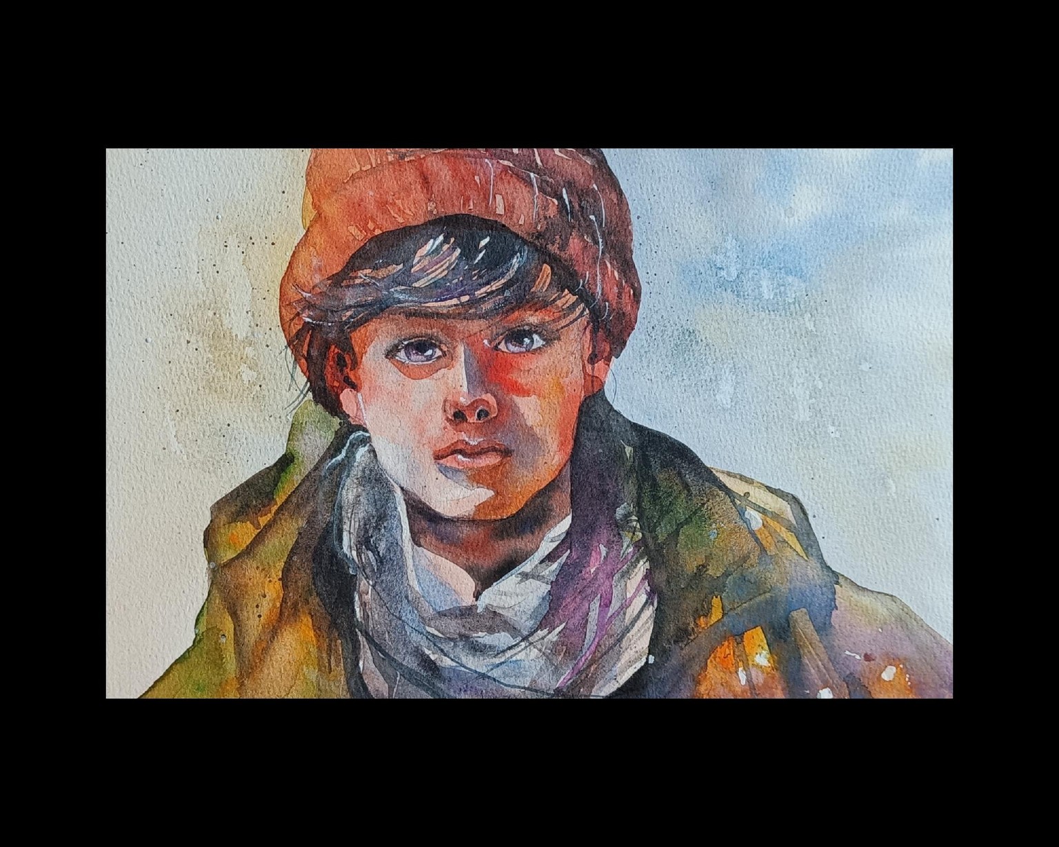 Aquarell - someone with a red hat - image 2 - student project