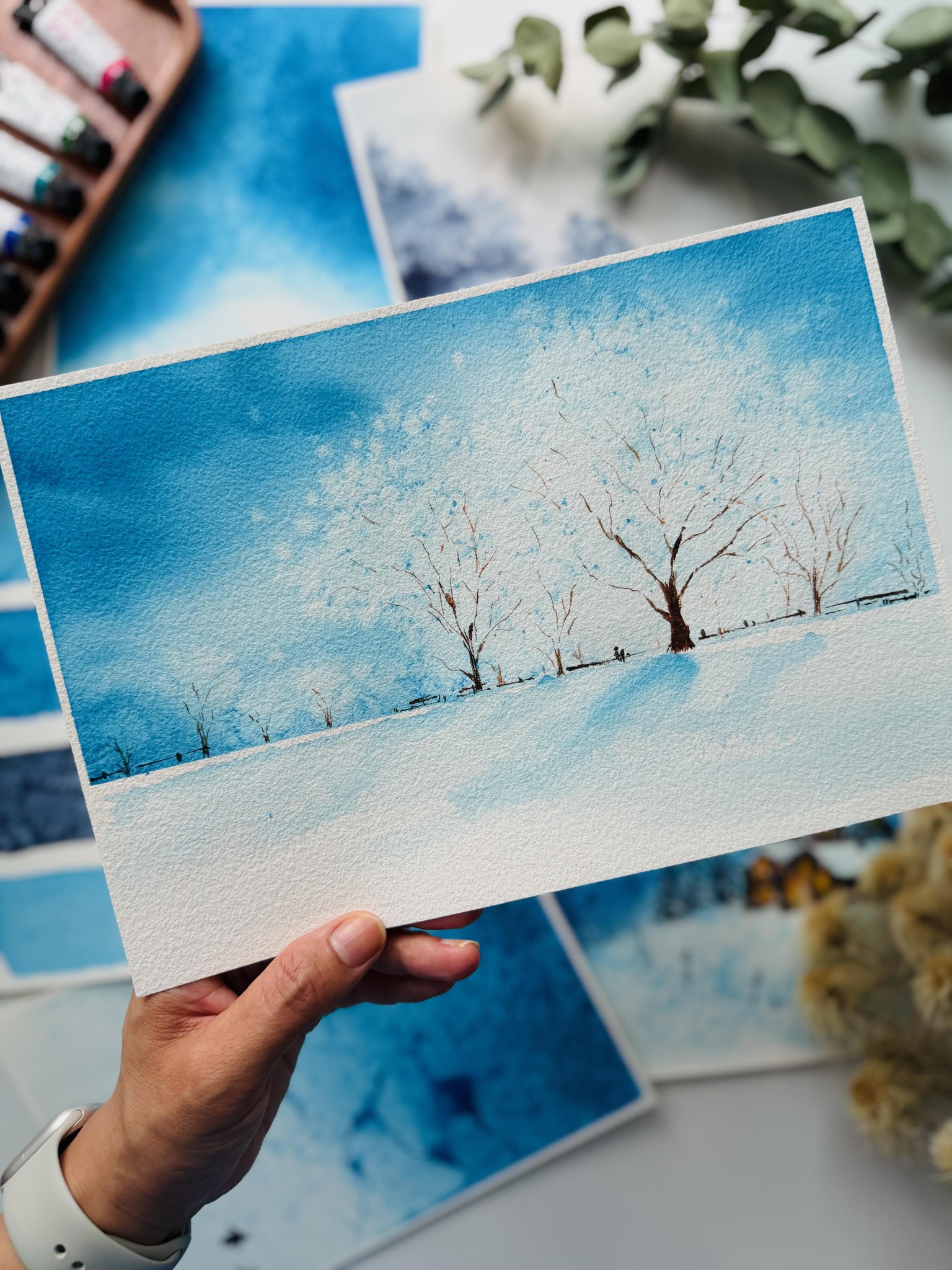 Unpredictable Salt Effects In Watercolor - image 3 - student project