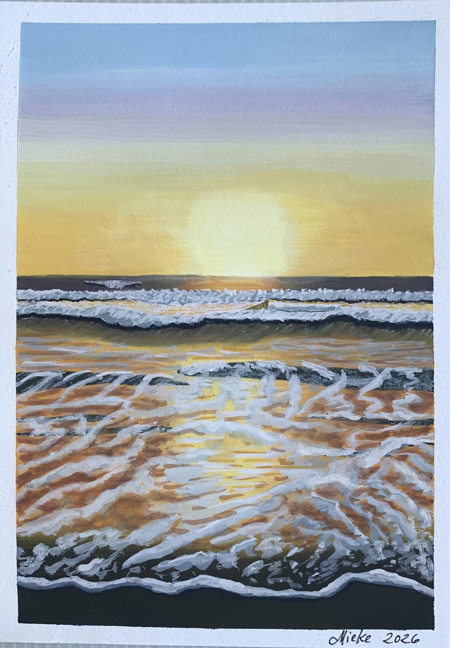 Gouache seascape - image 1 - student project