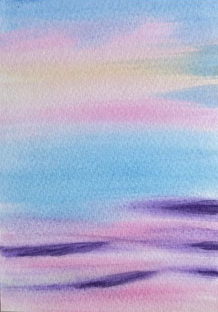 5-day watercolor sky challenge - image 3 - student project