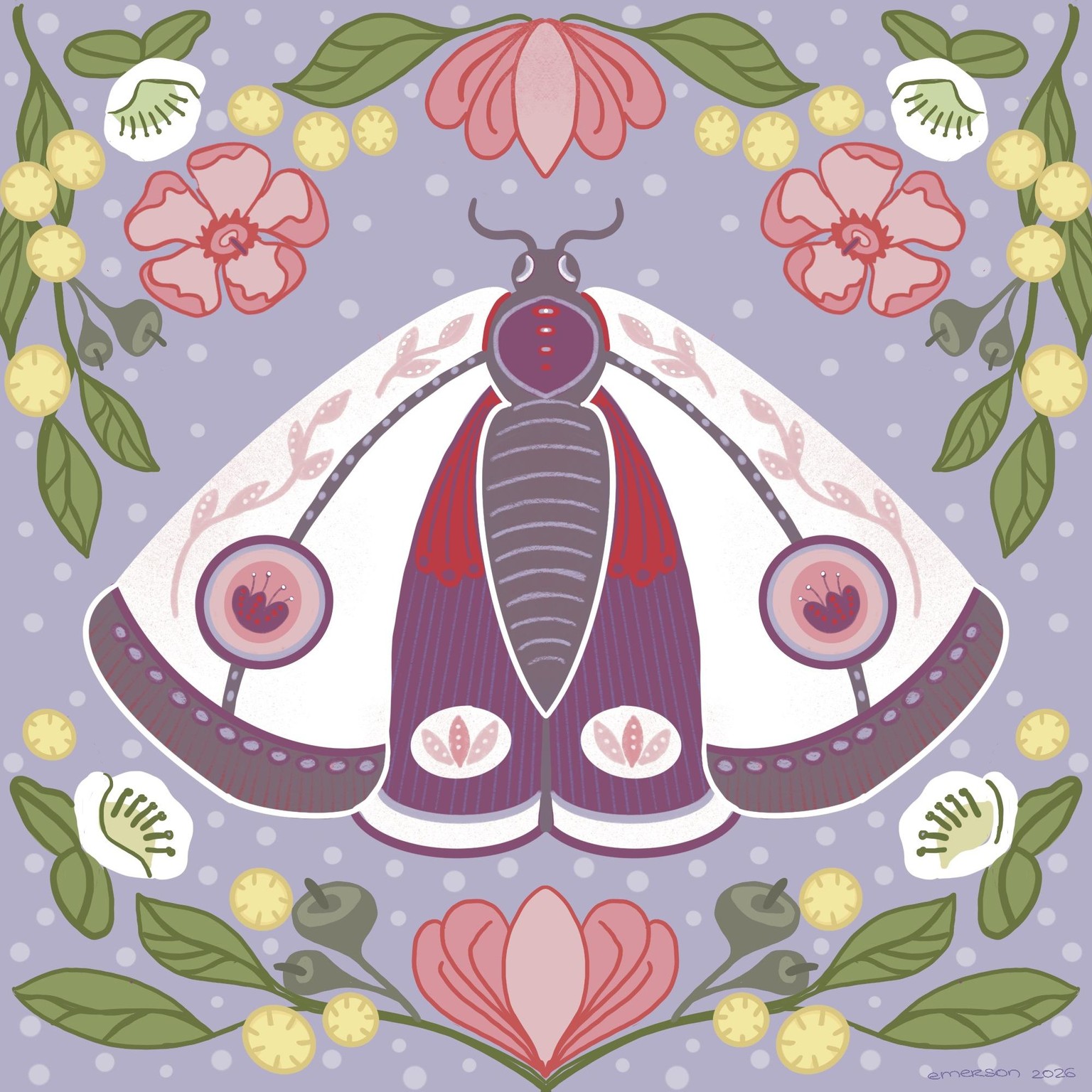 Folk Art Moth - image 1 - student project