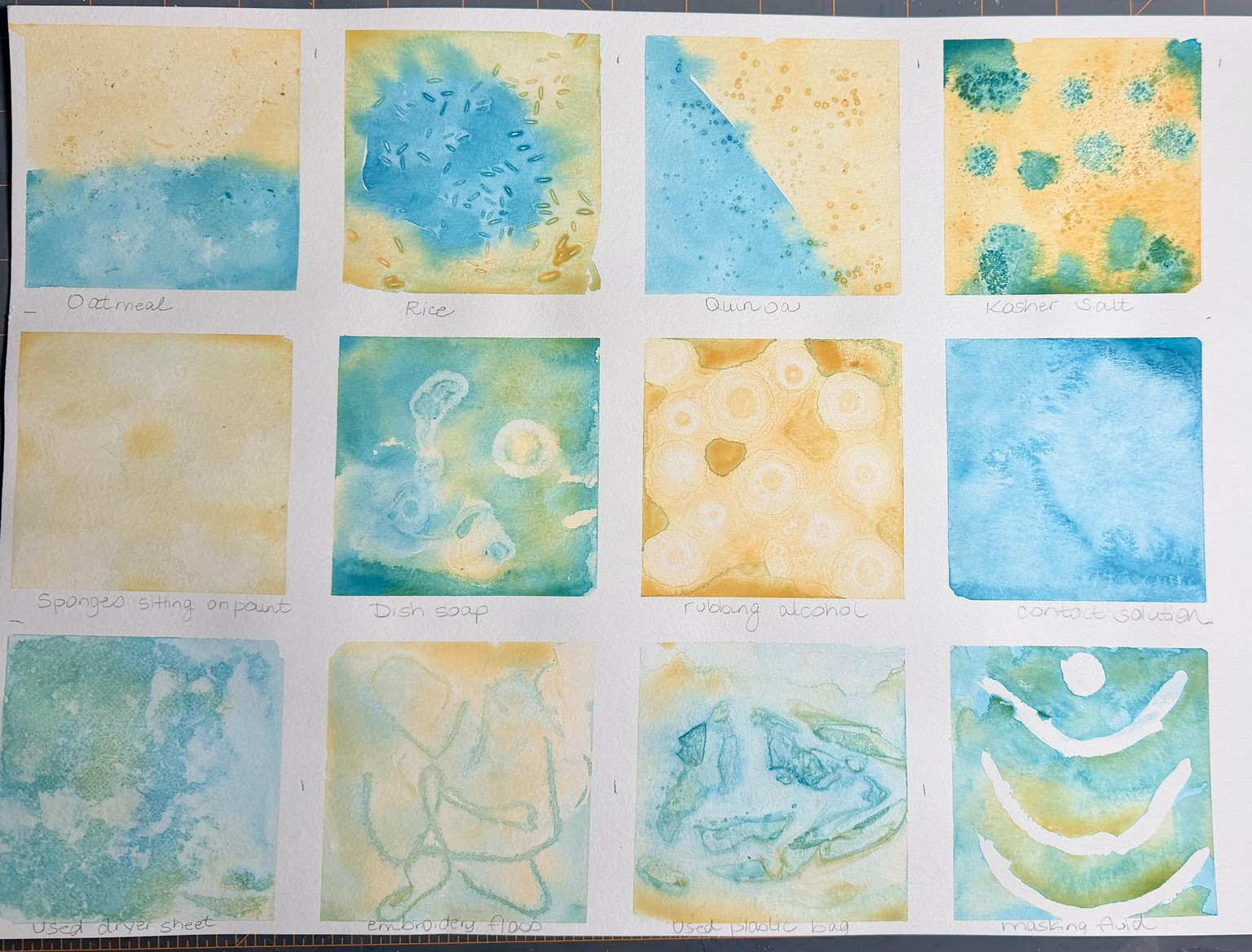 Textures & Patterns in Blue and Yellow - image 3 - student project