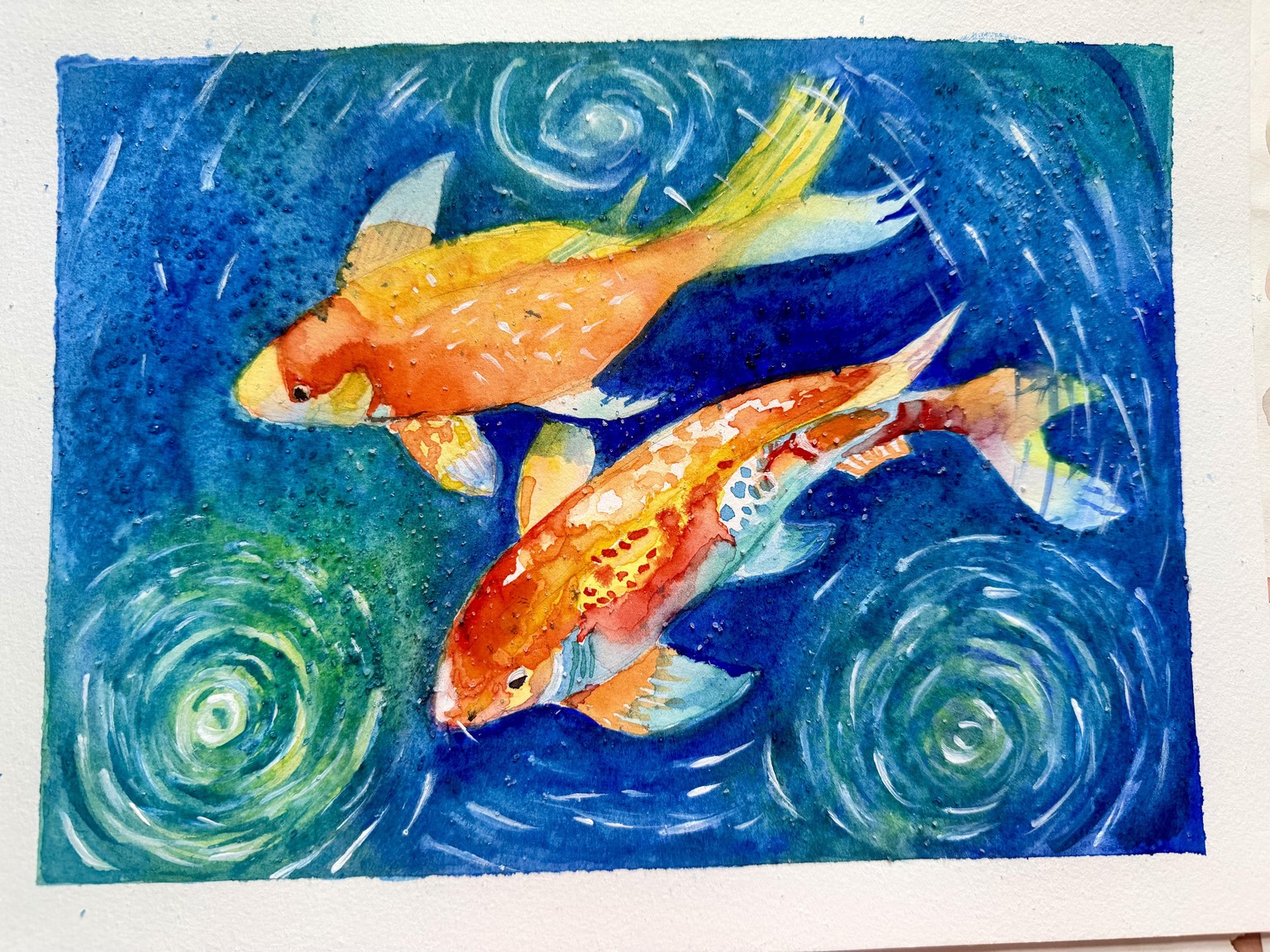 My watercolor Koi fish - image 1 - student project