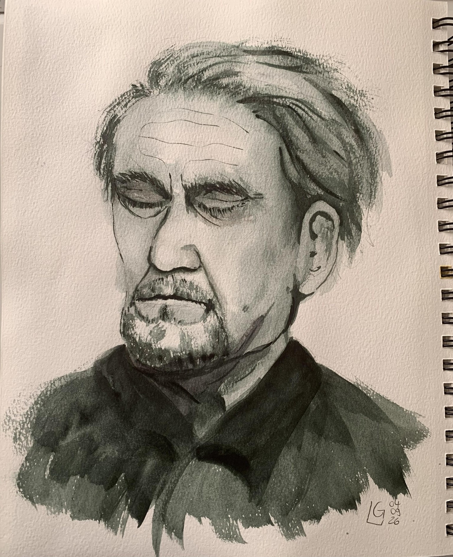 Monochrome Watercolour Portraits - image 6 - student project