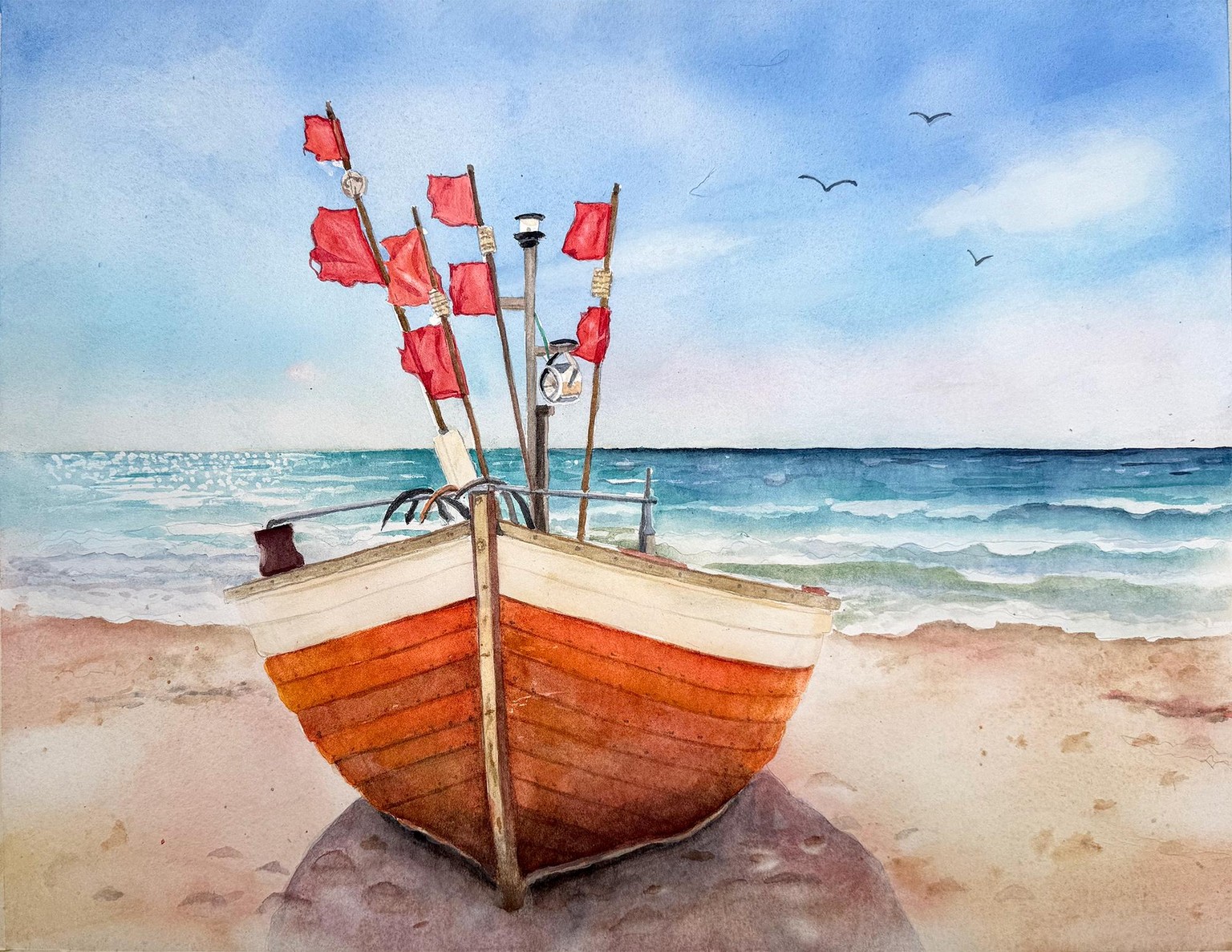 Wooden Boat on Sandy Beach - image 1 - student project