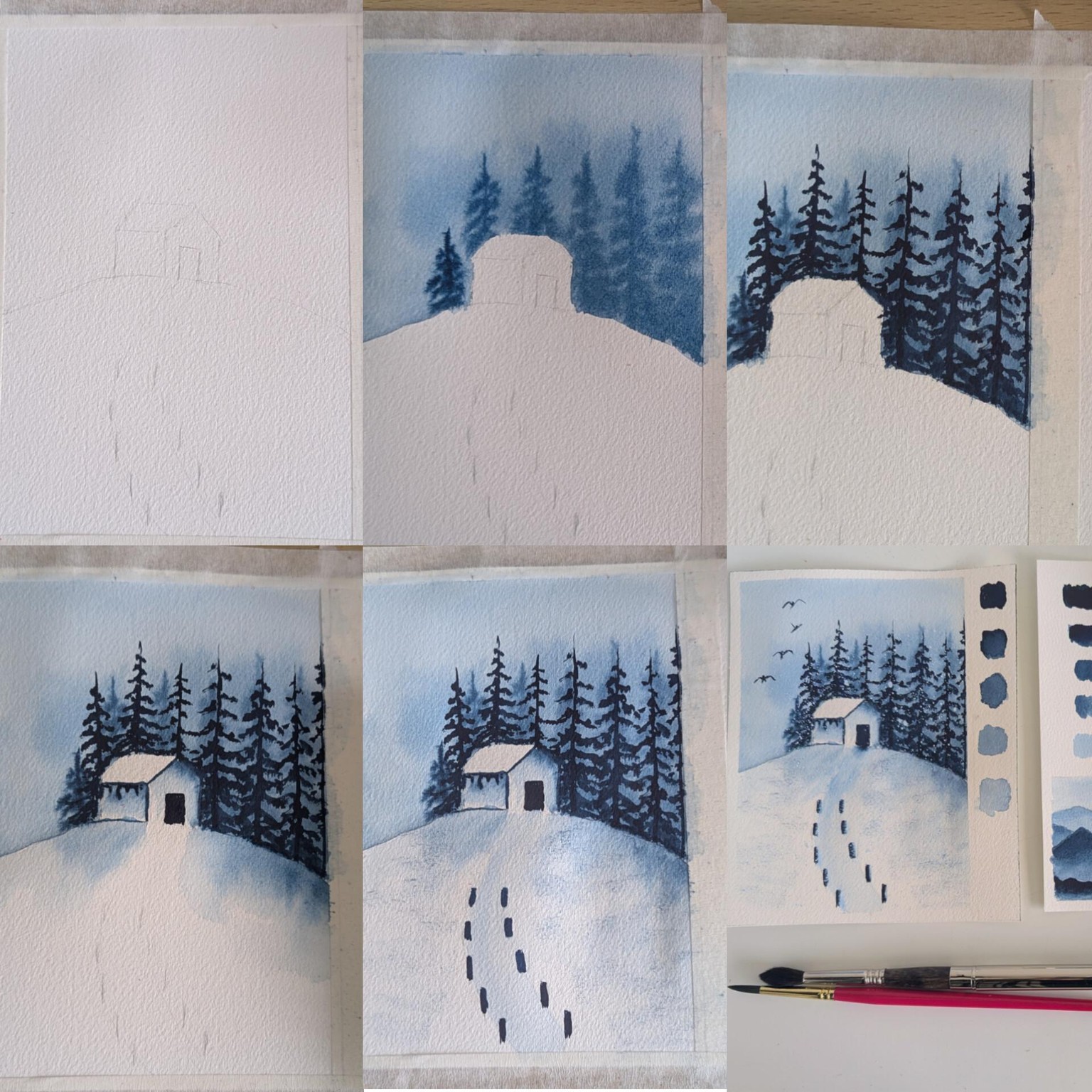 A Monochrome Watercolor Class - image 2 - student project