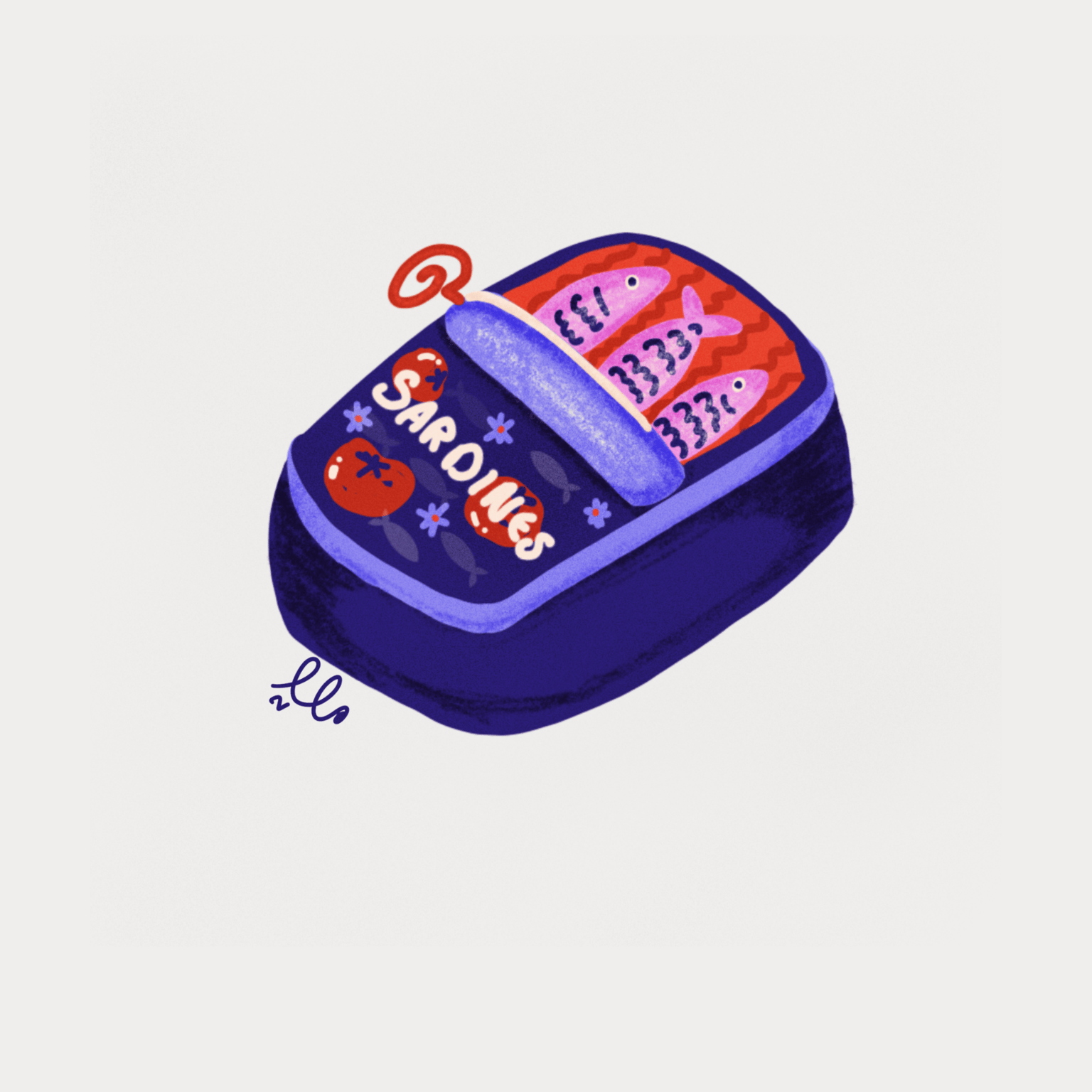 Vintage sardine Tin , Illustration - image 1 - student project