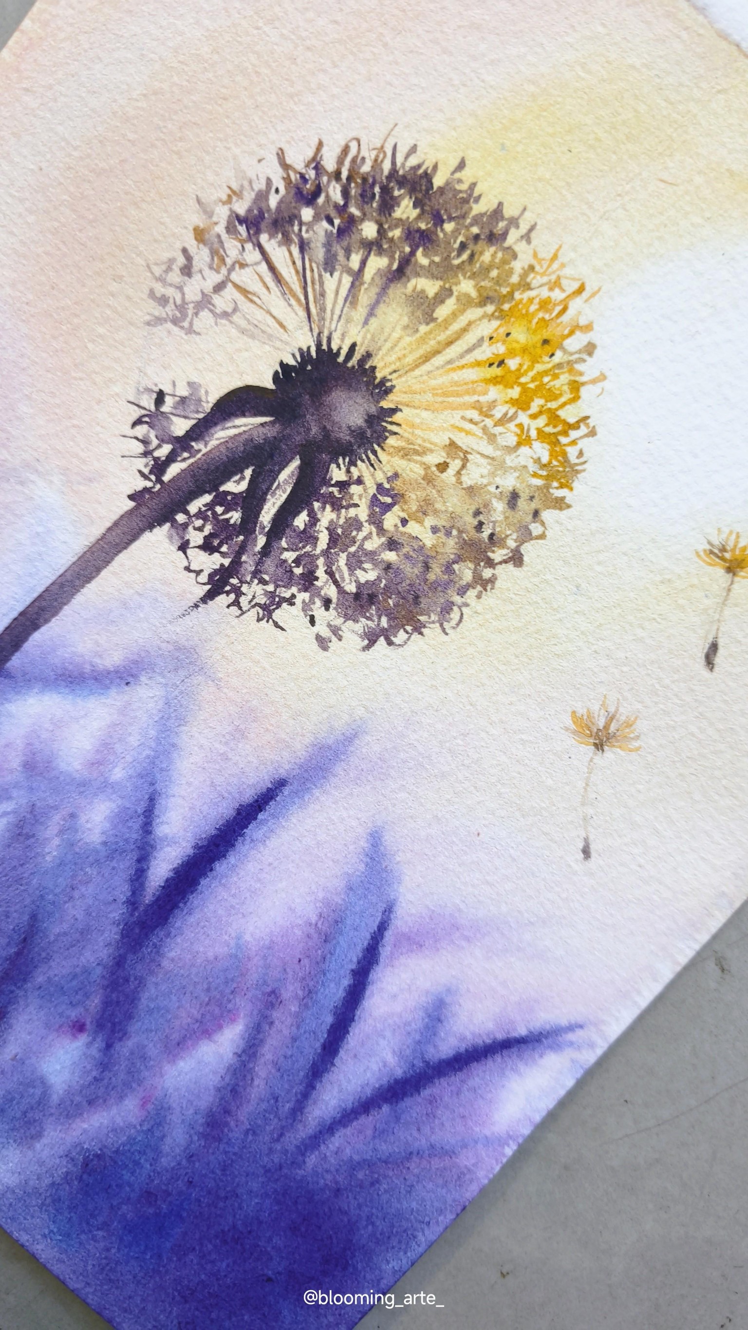 Watercolor Dandelion - image 2 - student project