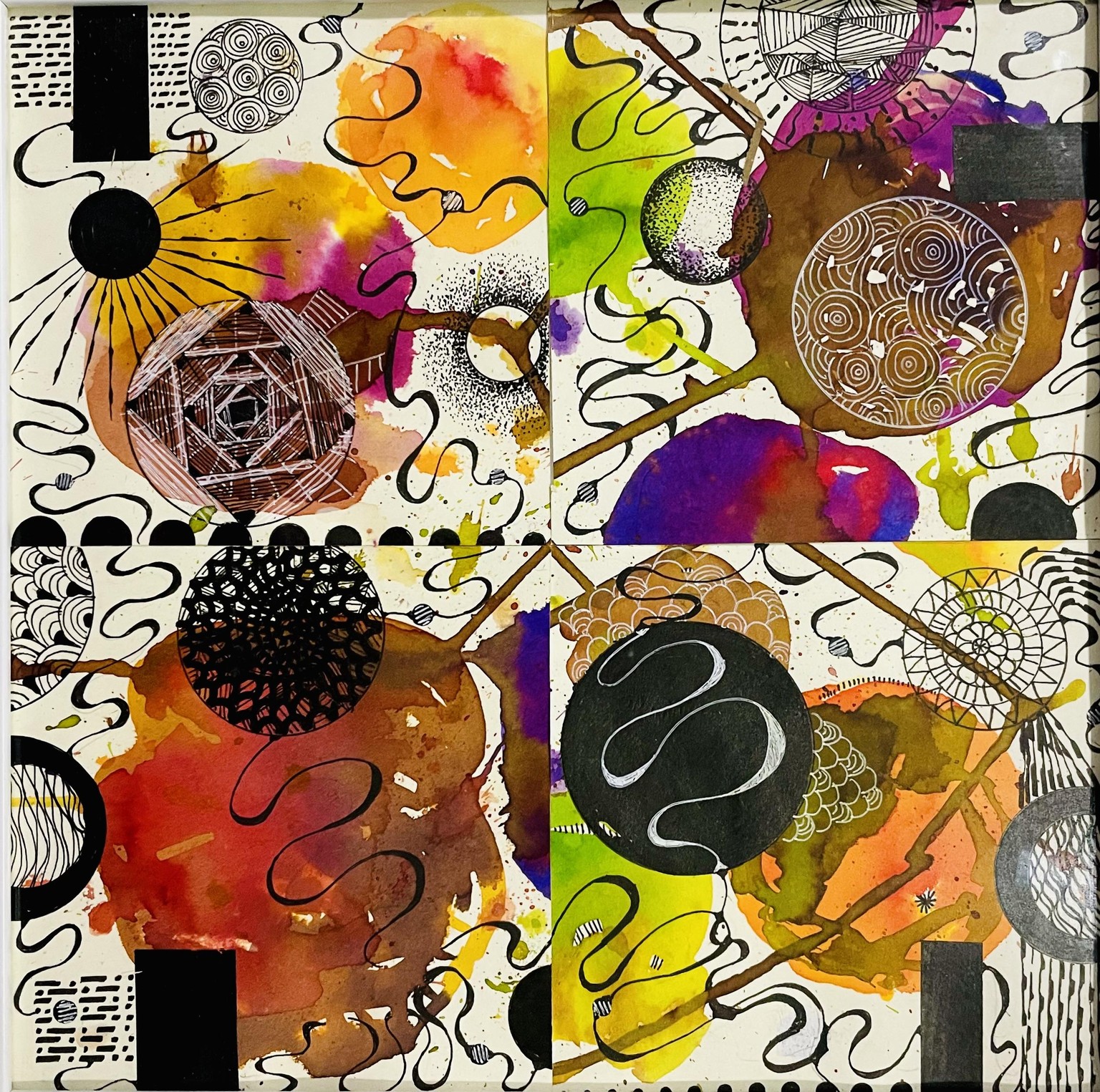 Abstract Watercolor Escape - Part 4: Bold Colors and Relaxing Patterns - image 1 - student project