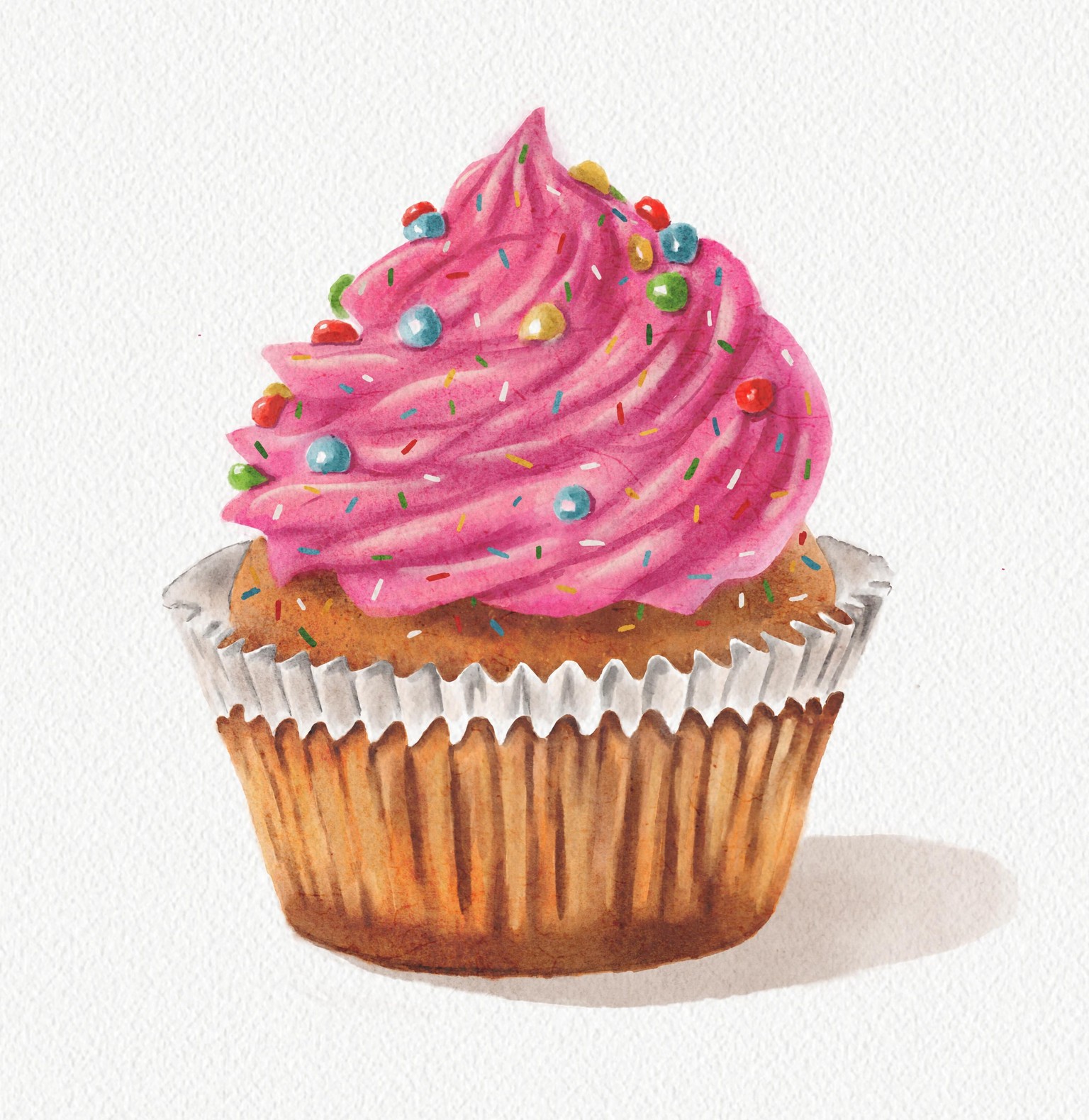 Watercolor Cupcake - image 1 - student project