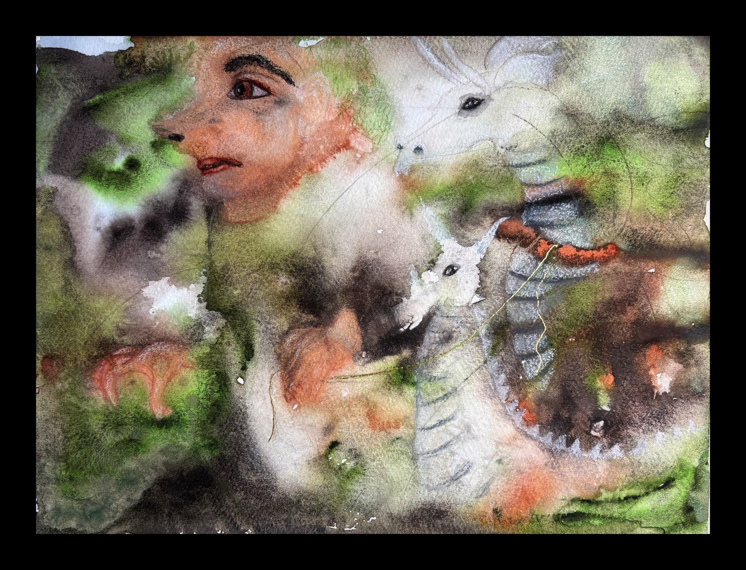 Watercolor Background Inspired Mixed Media - image 4 - student project