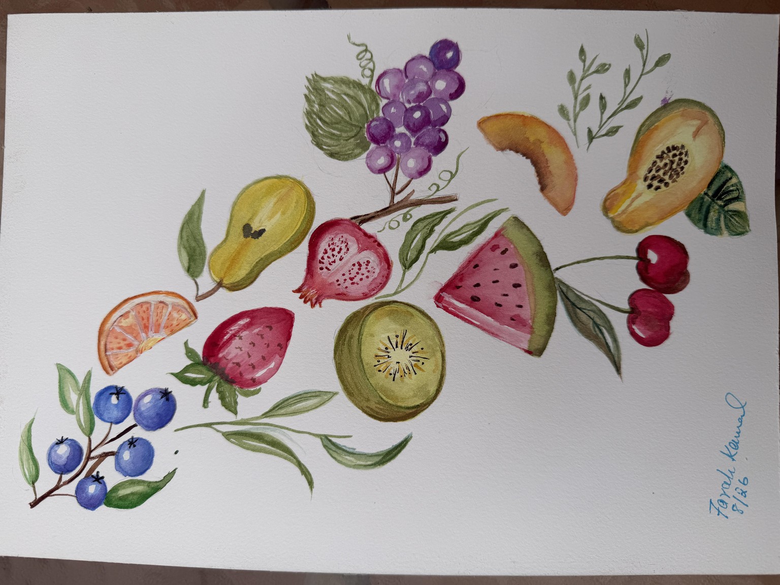 Loose water color fruits. . . - image 1 - student project