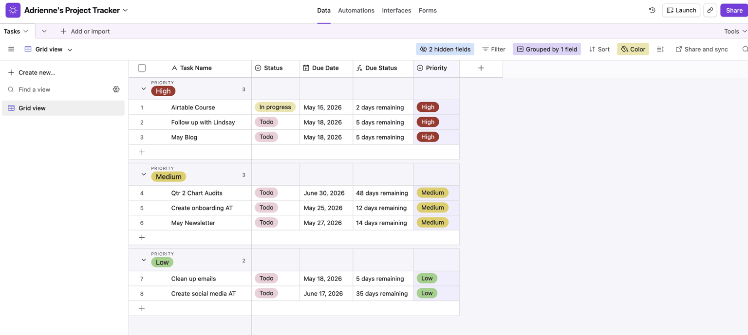 Task & Project Tracker - image 4 - student project