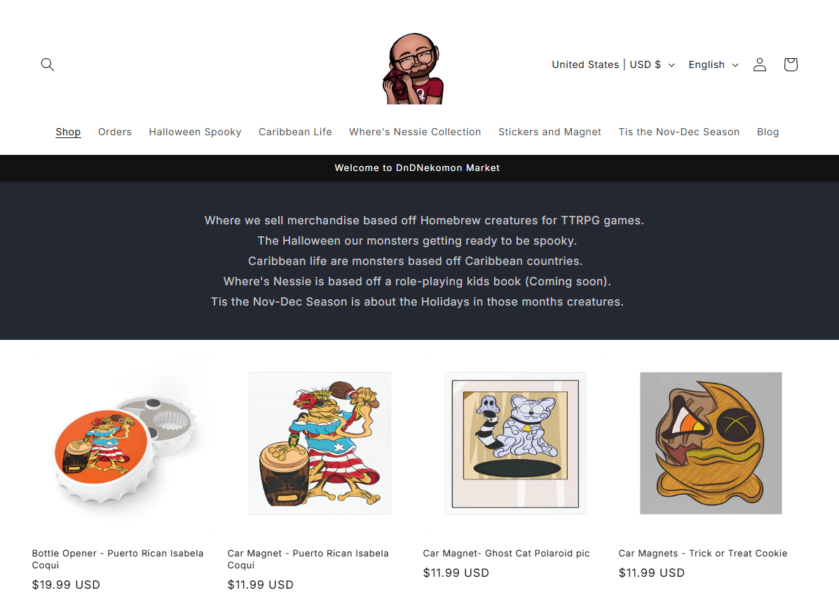 DnDNekomon Market - image 1 - student project