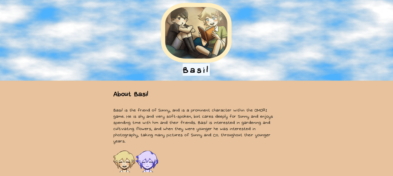 OMORI Site - image 2 - student project
