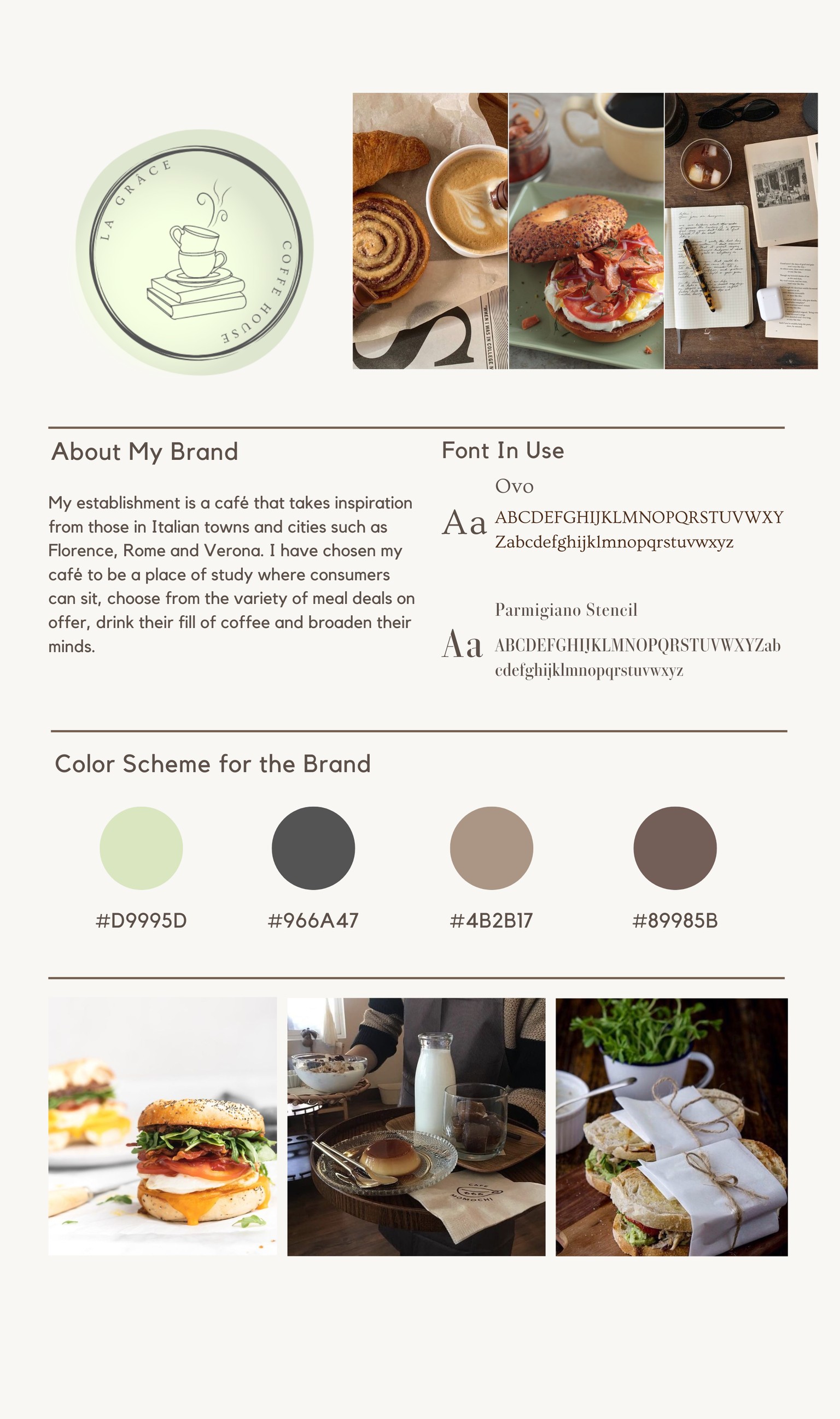 La Grace Cafe Mood/Brand board - image 1 - student project
